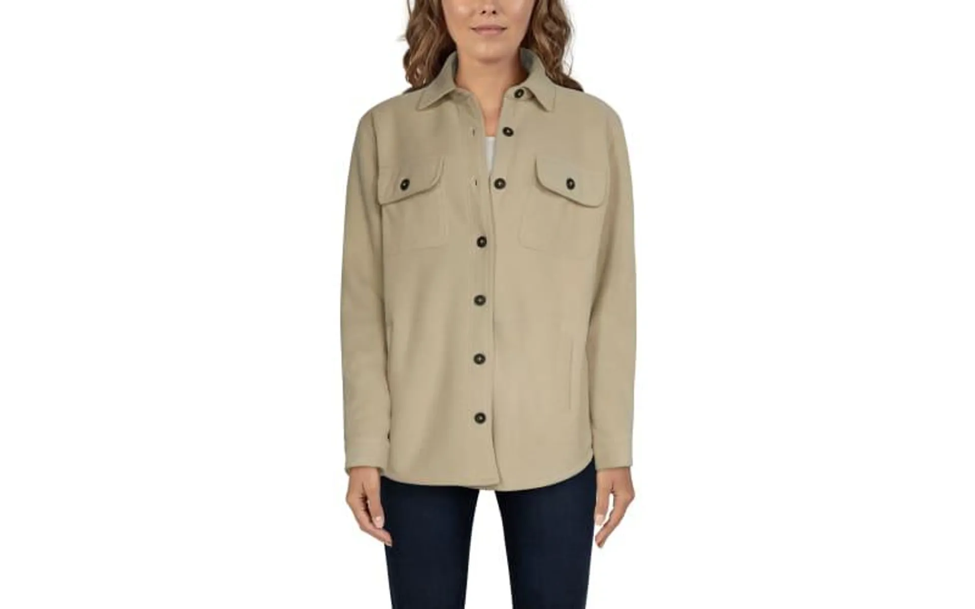 Natural Reflections Sherpa-Lined Shirt Jacket for Ladies