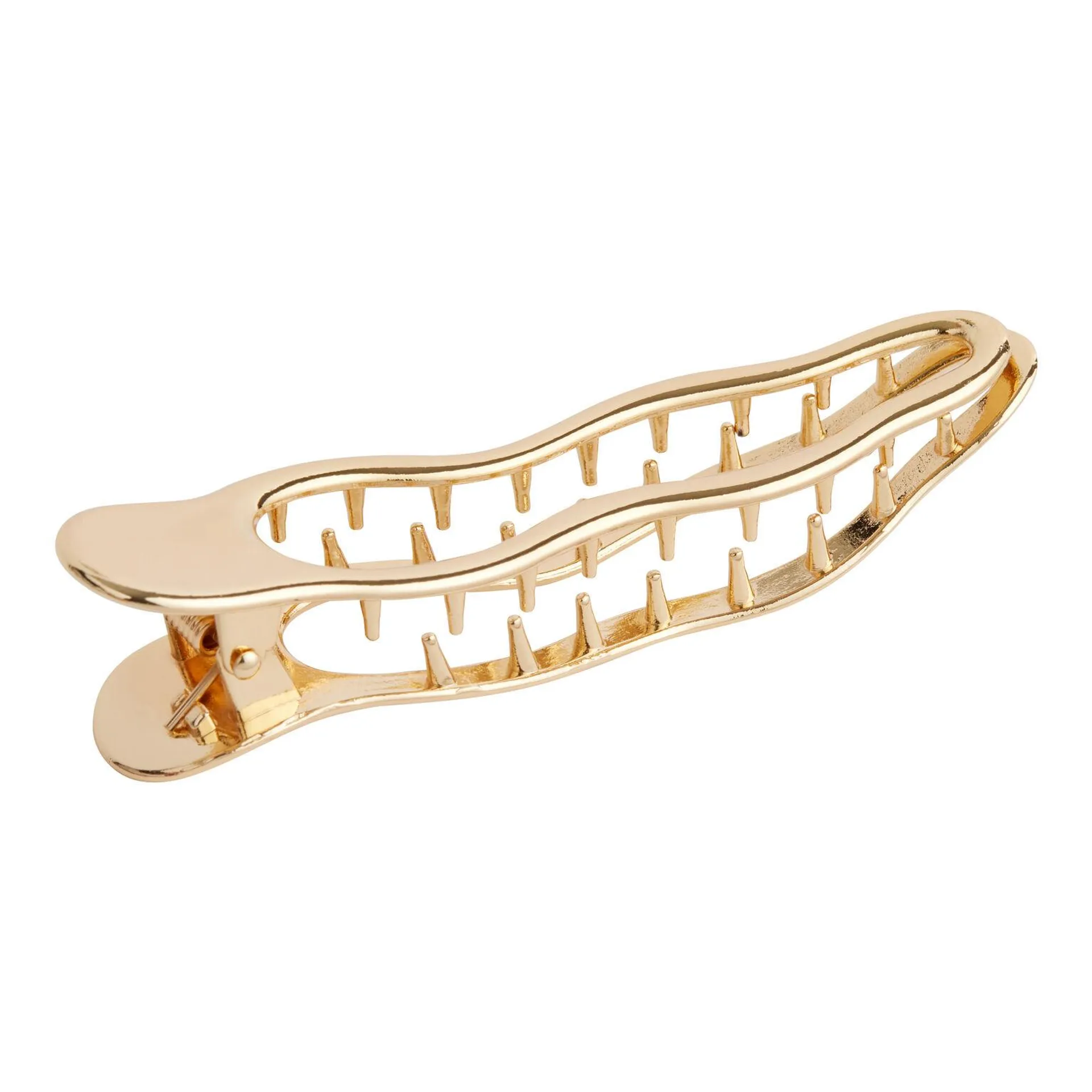 Gold Metal Squiggle Hair Clip