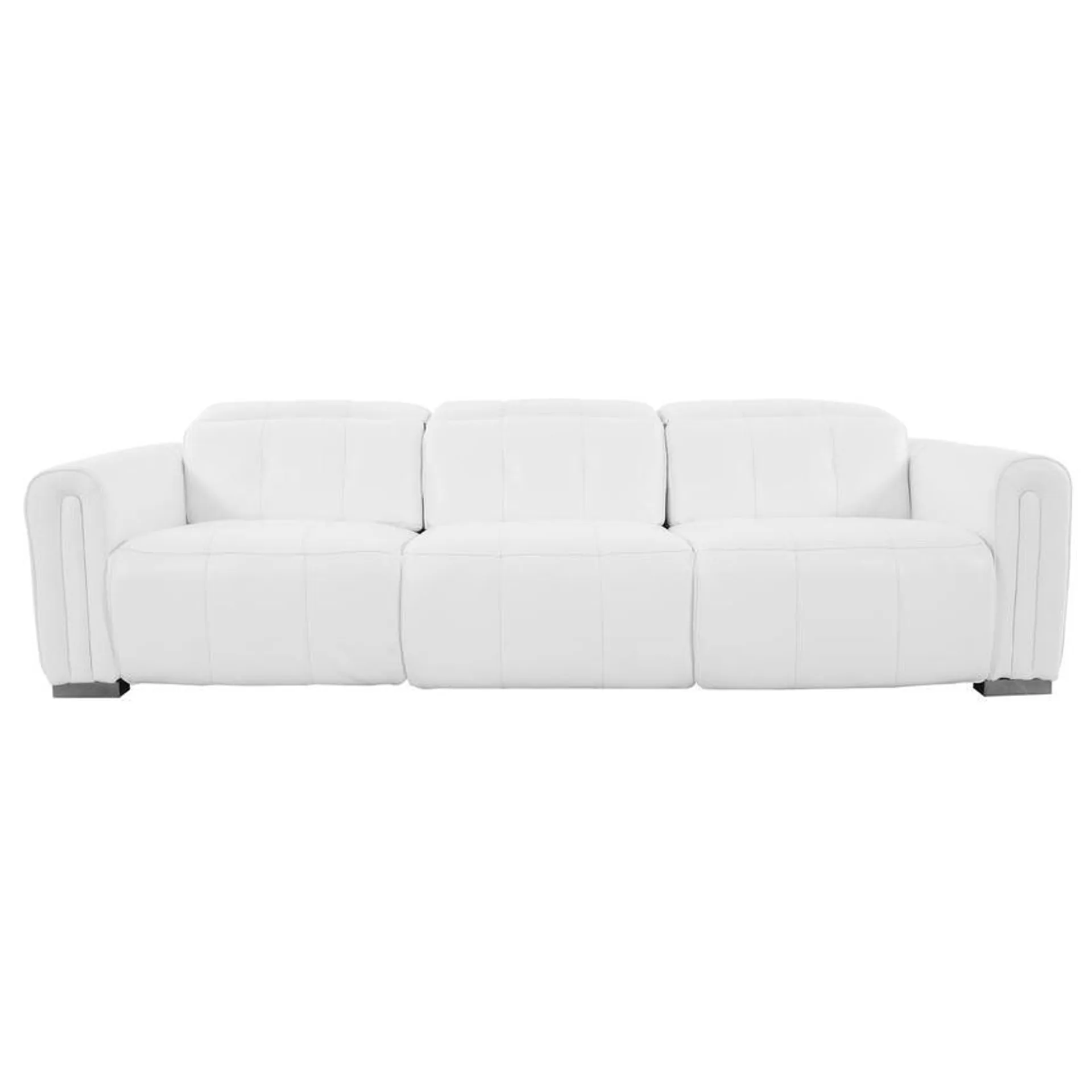 Dolomite White 3PWR Oversized Leather Sofa