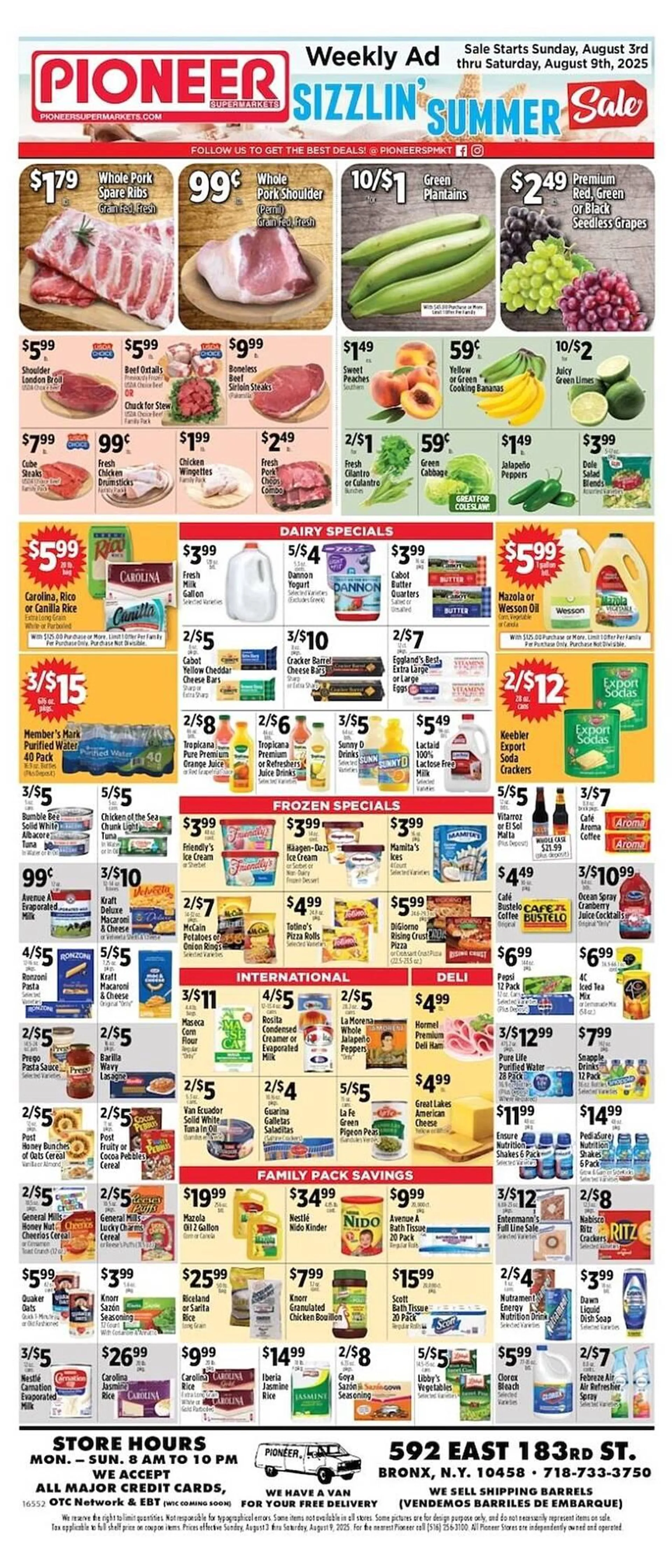 Weekly ad Pioneer Supermarkets Weekly Ad from August 3 to August 9 2025 - Page 1
