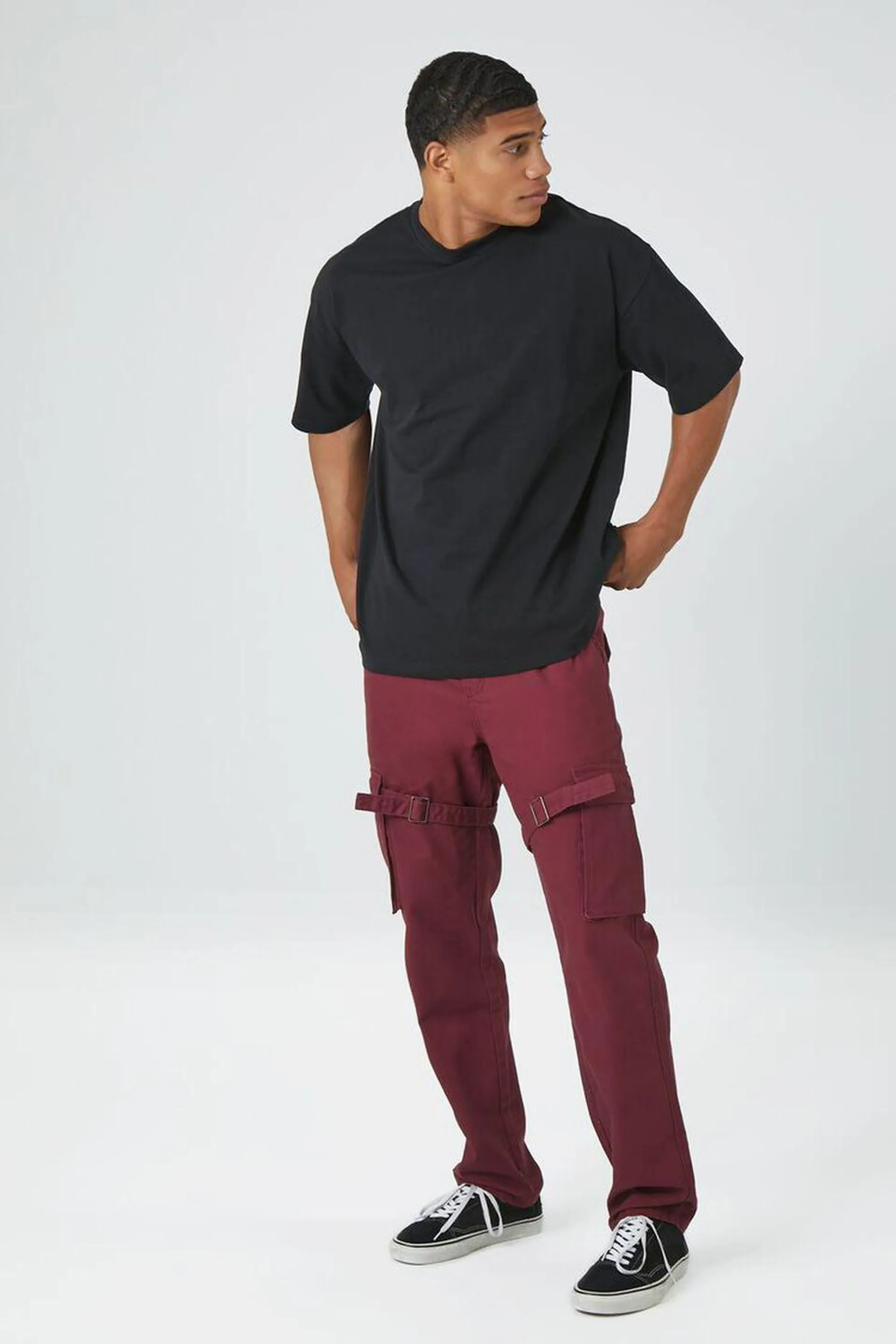 Twill Drawstring Utility Strap Pants