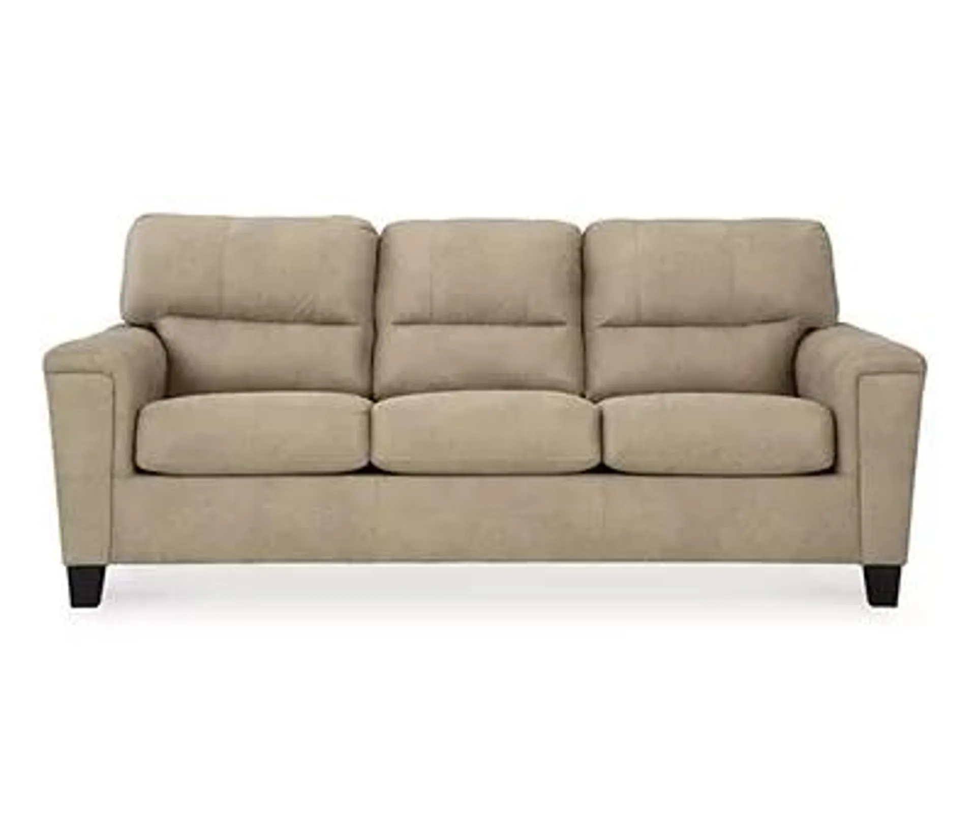 Tishen Pebble Sand Faux Leather Sofa