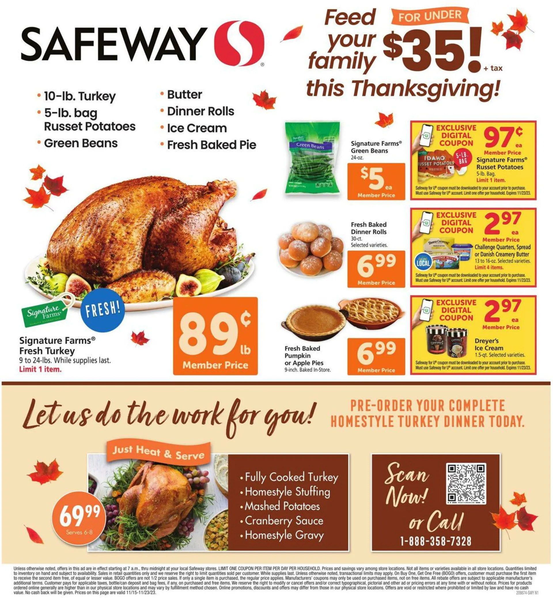 Weekly ad Safeway Current weekly ad from November 15 to November 23 2023 - Page 1