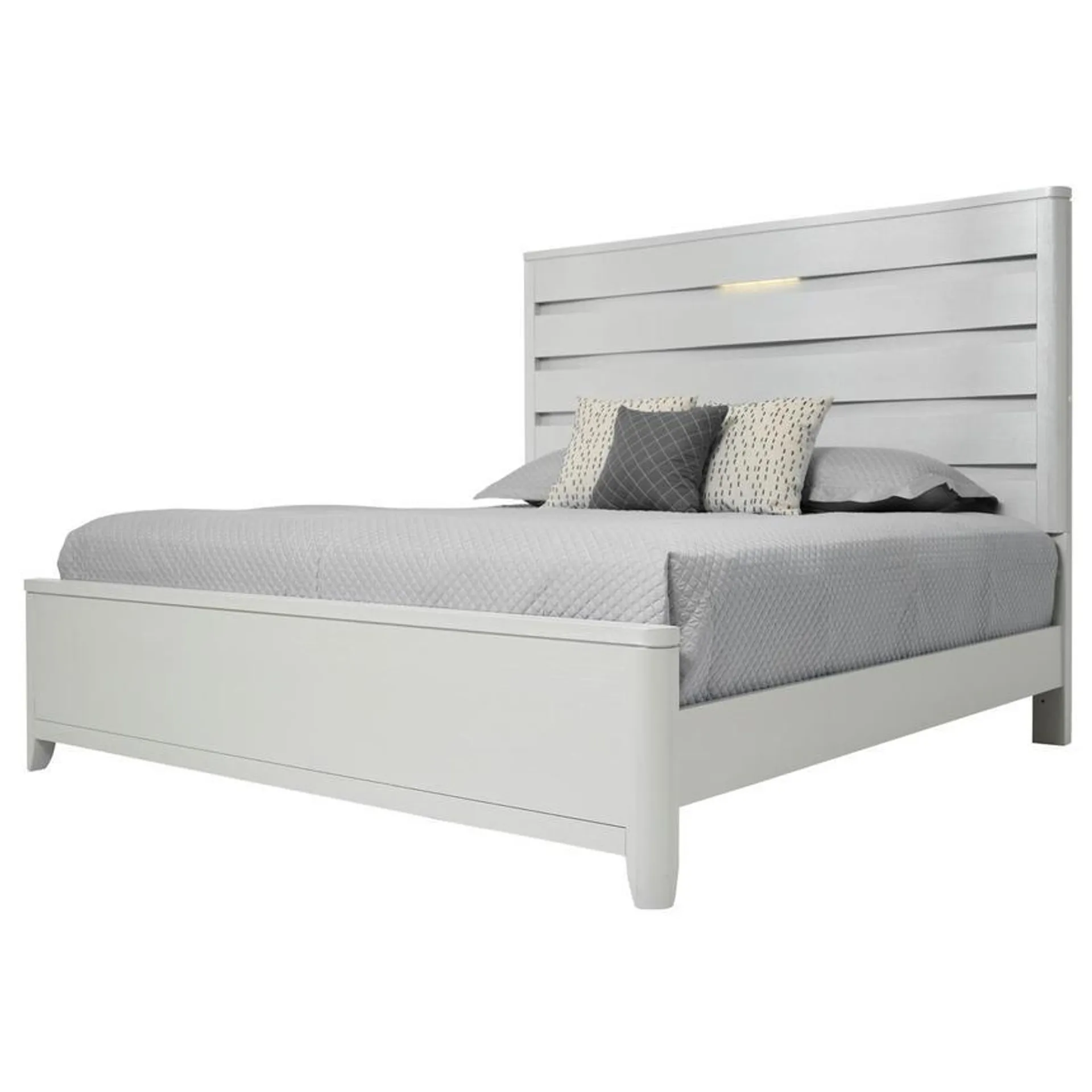 Contour White King Panel Bed