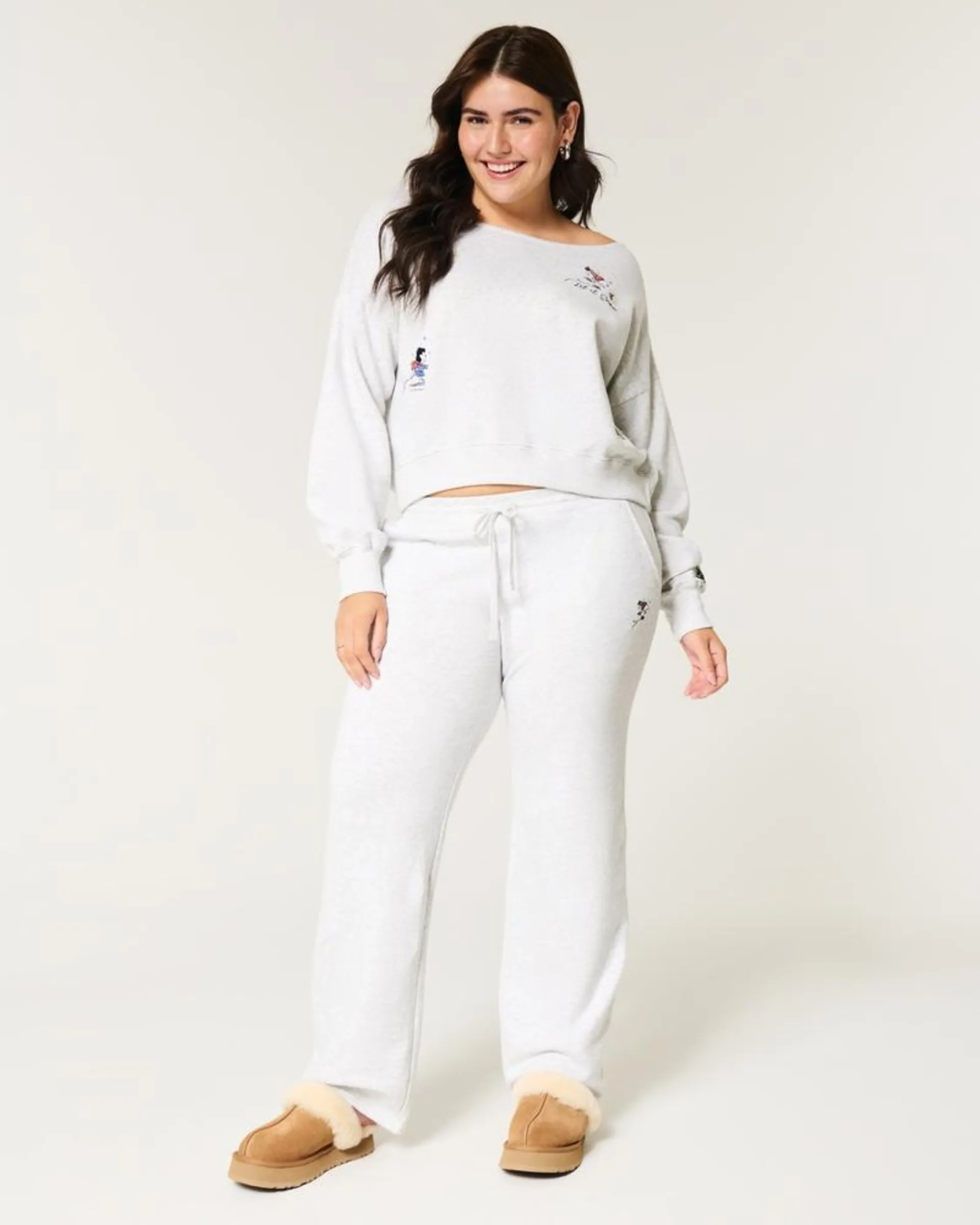 Snoopy Graphic Straight Sweatpants