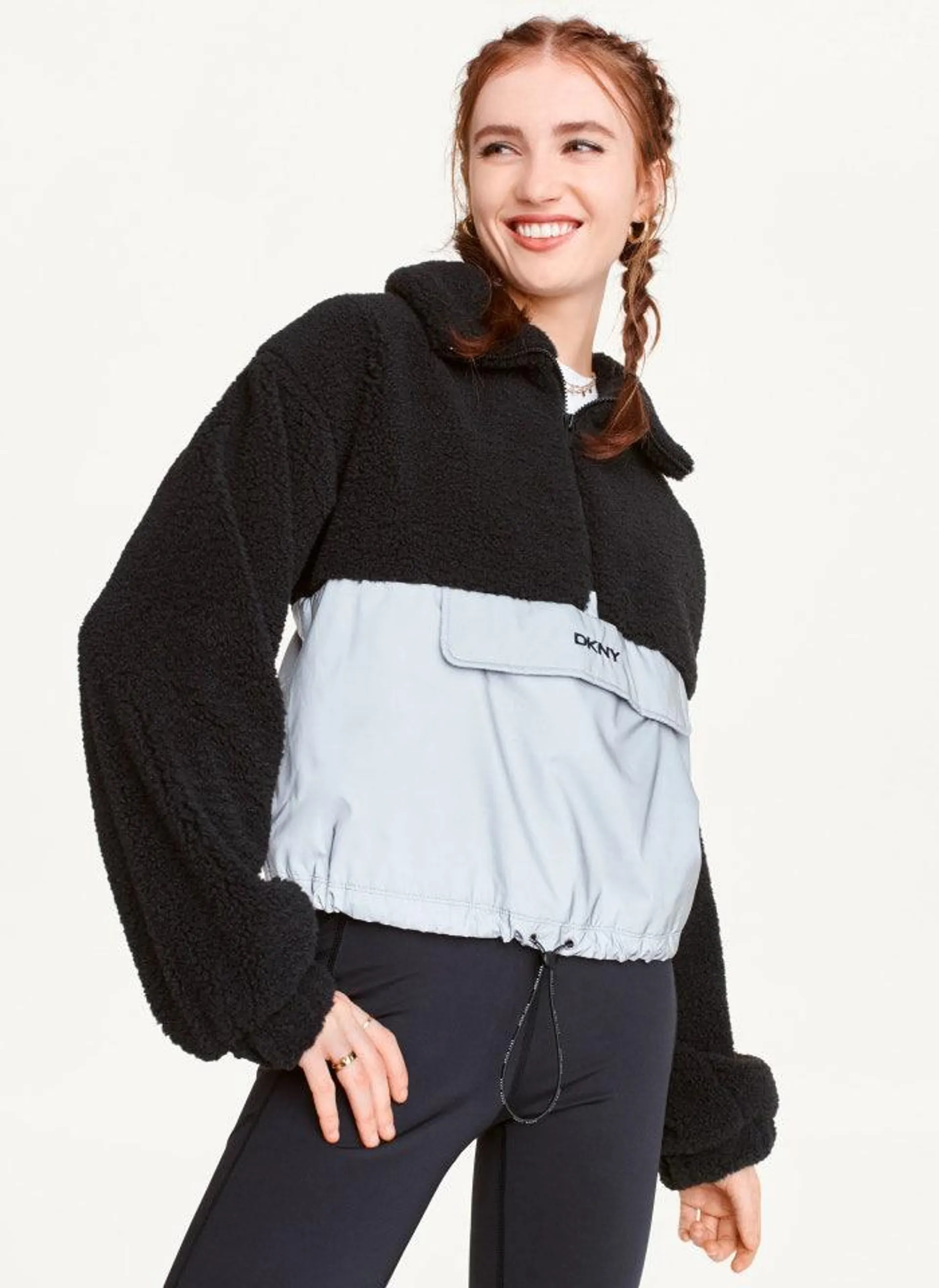 Fleece Contrast Half-Zip Pullover