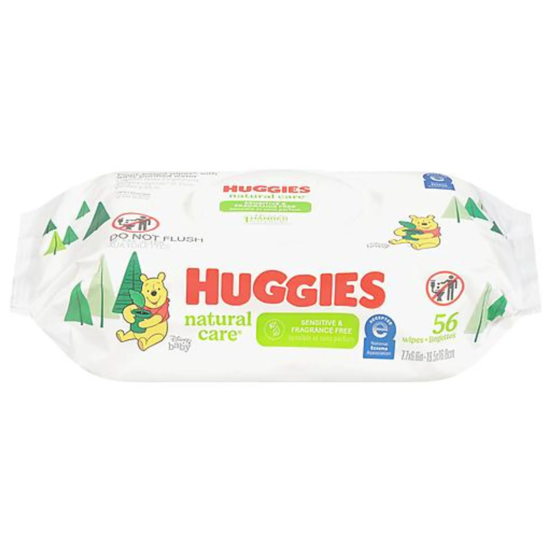 Huggies Natural Care Fragrance Free Baby Wipes 56 ct package