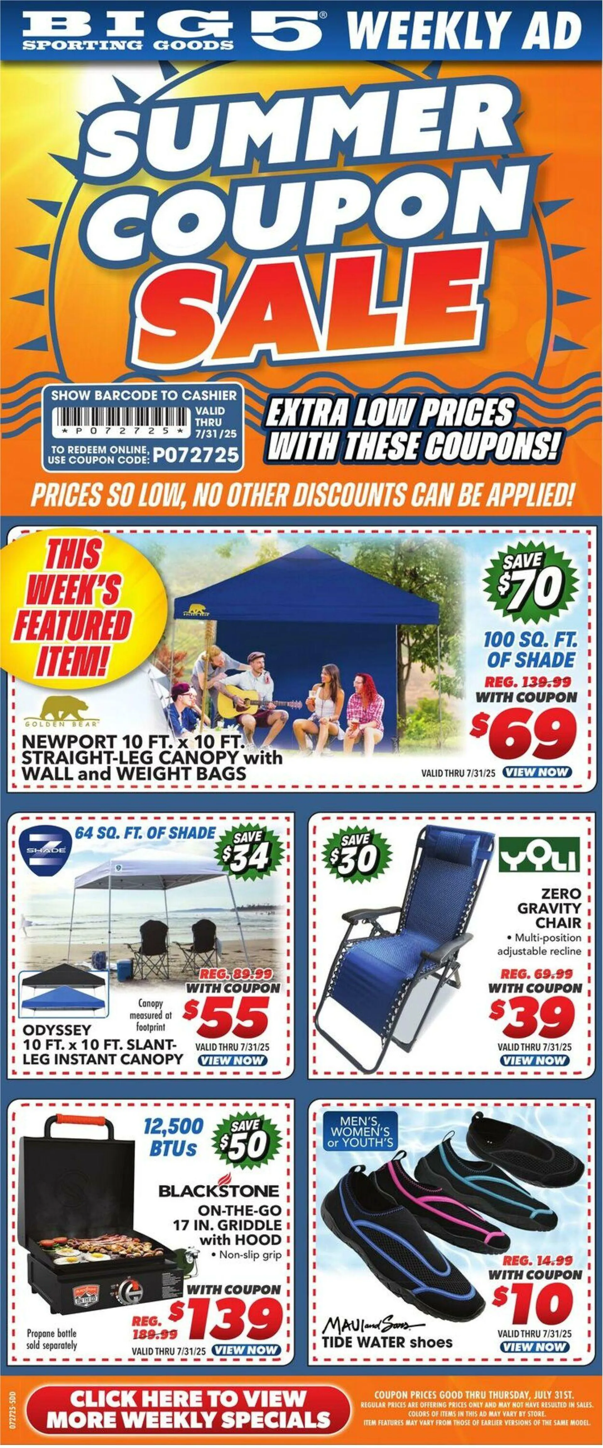 Weekly ad Big 5 Current weekly ad from July 27 to July 31 2025 - Page 1