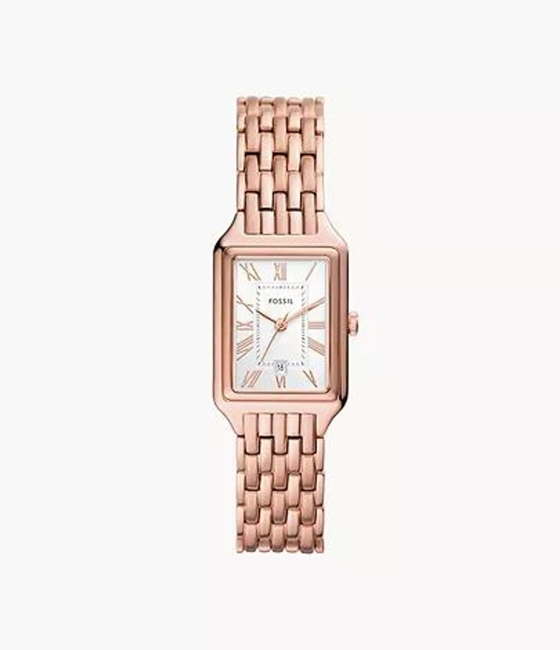 Raquel Three-Hand Date Rose Gold-Tone Stainless Steel Watch