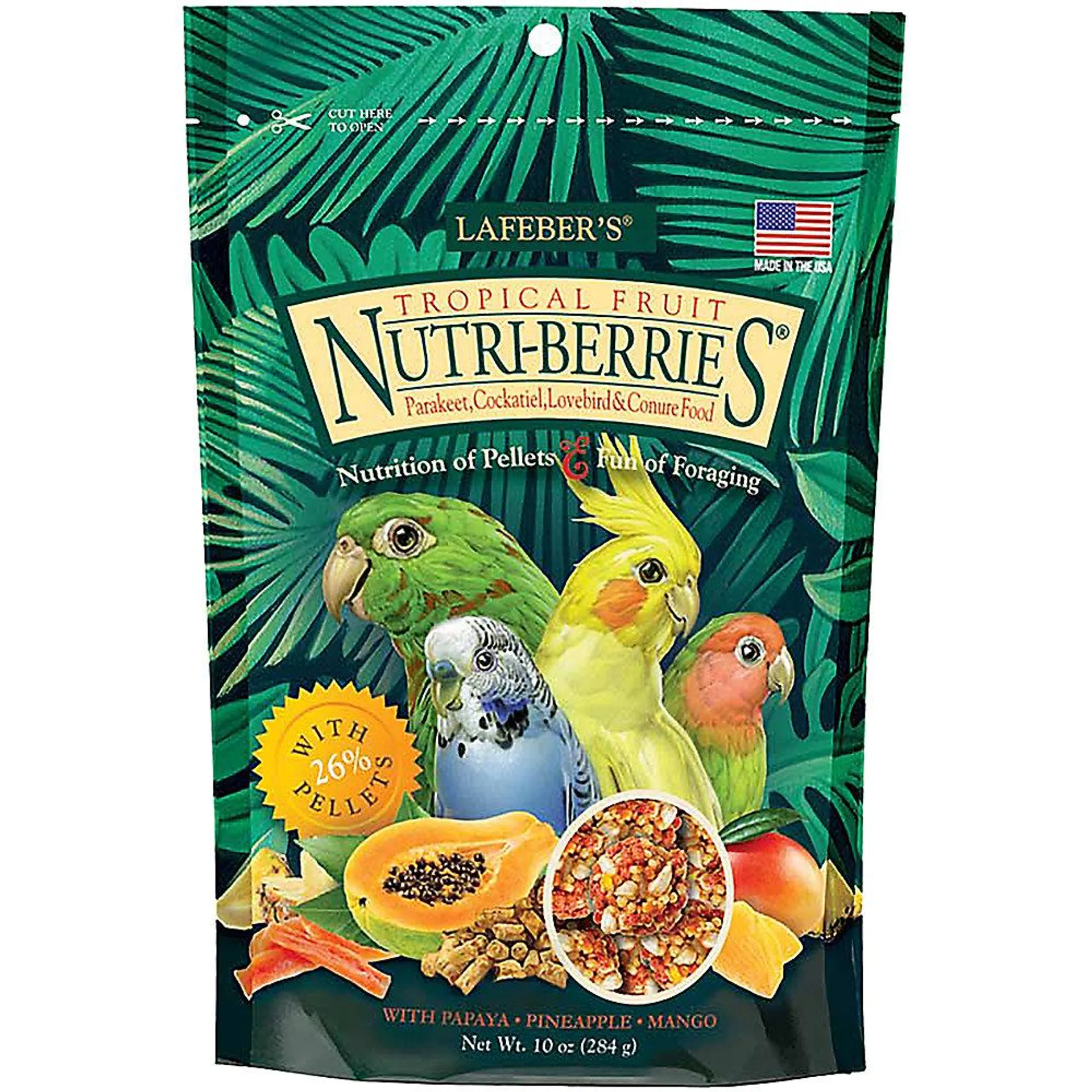 Lafeber's® Nutri-Berries Tropical Fruit Parakeet & Cockatiel Food