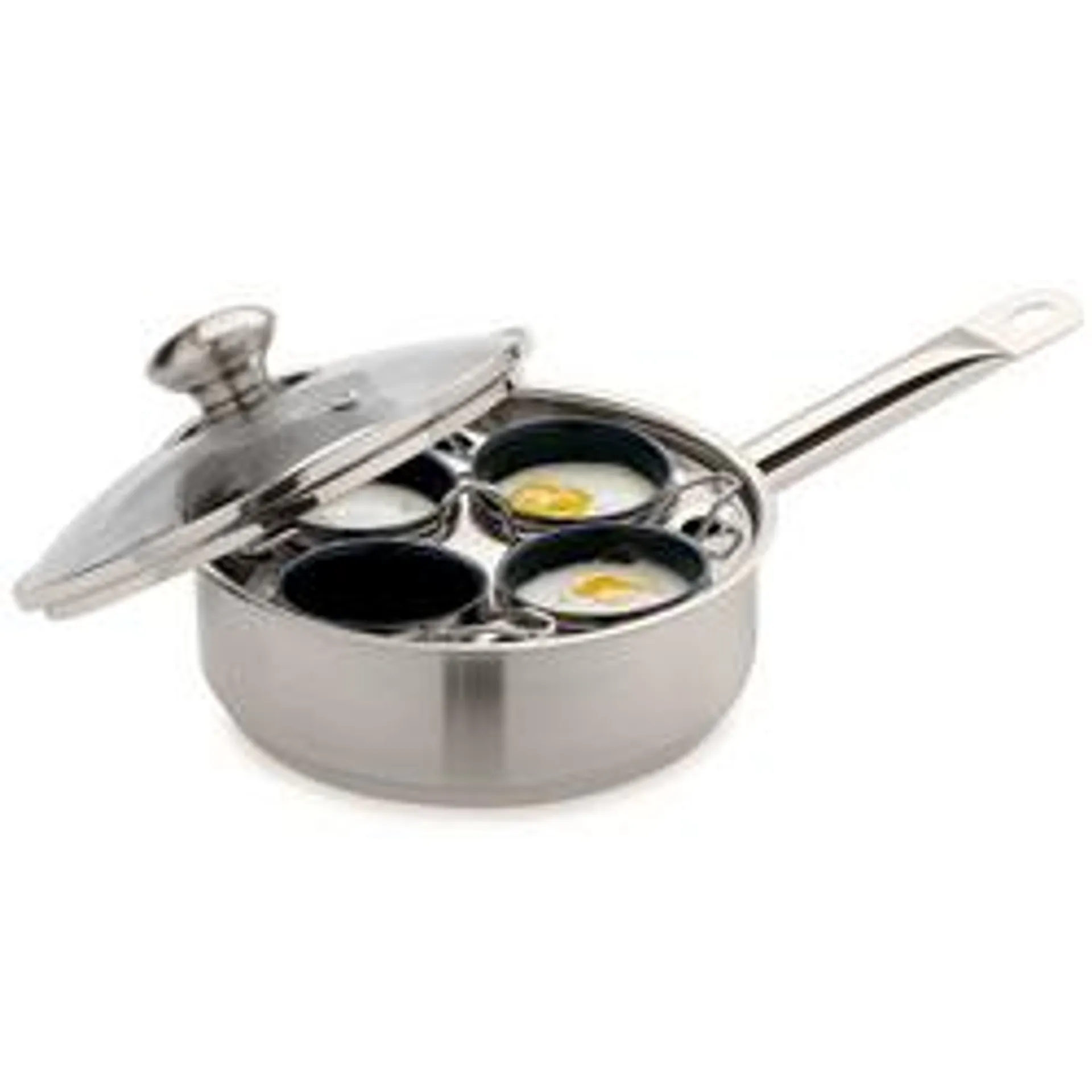 Demeyere Resto3 4-Cup Stainless Steel Egg Poacher Set