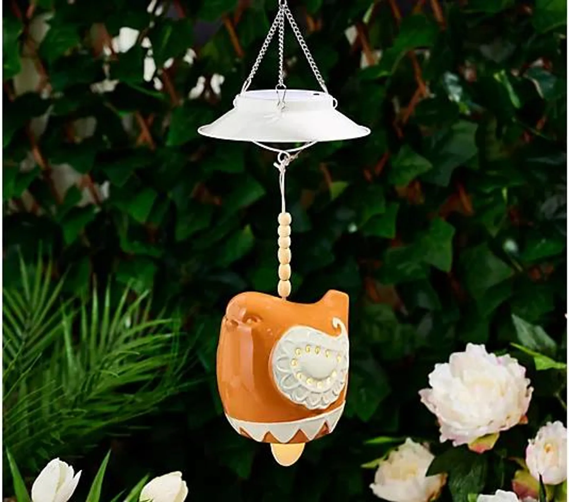 Lightscapes Illuminated Ceramic Bird Windchime