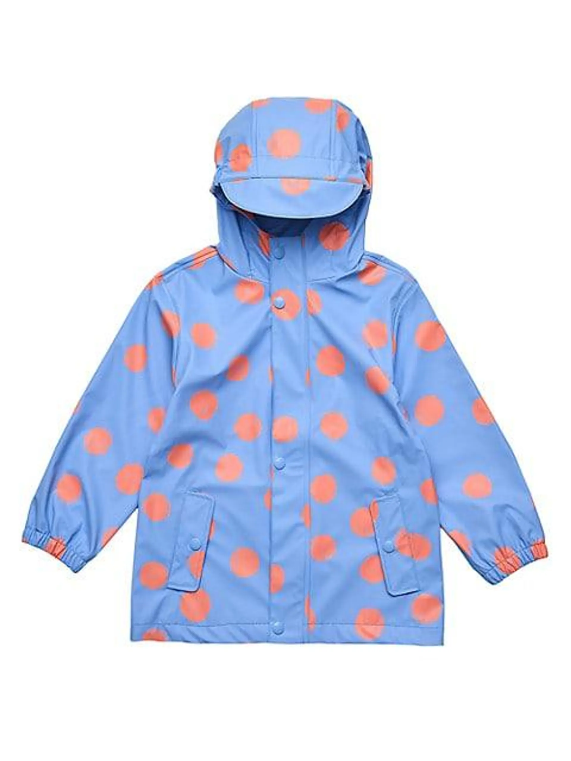 Baby Girl's,Little Girl's & Girl's Polka Dot Waterproof Jacket