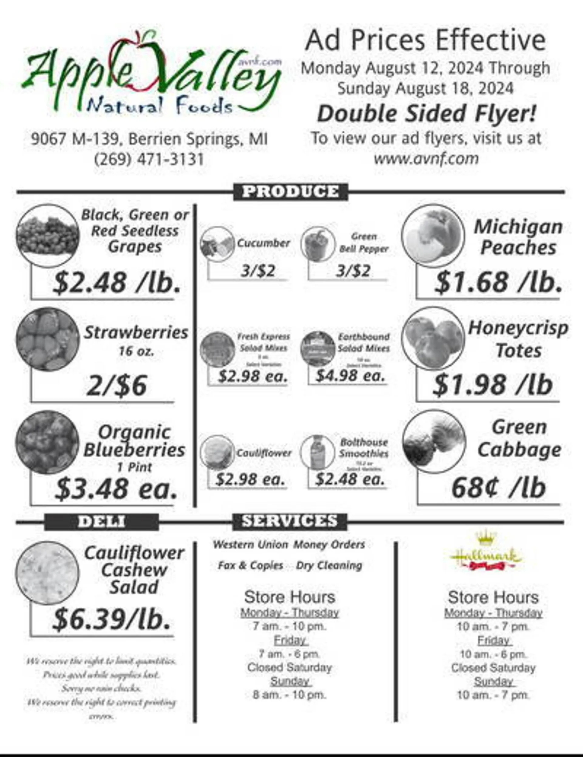 Apple Valley Natural Foods Weekly Ad - 1