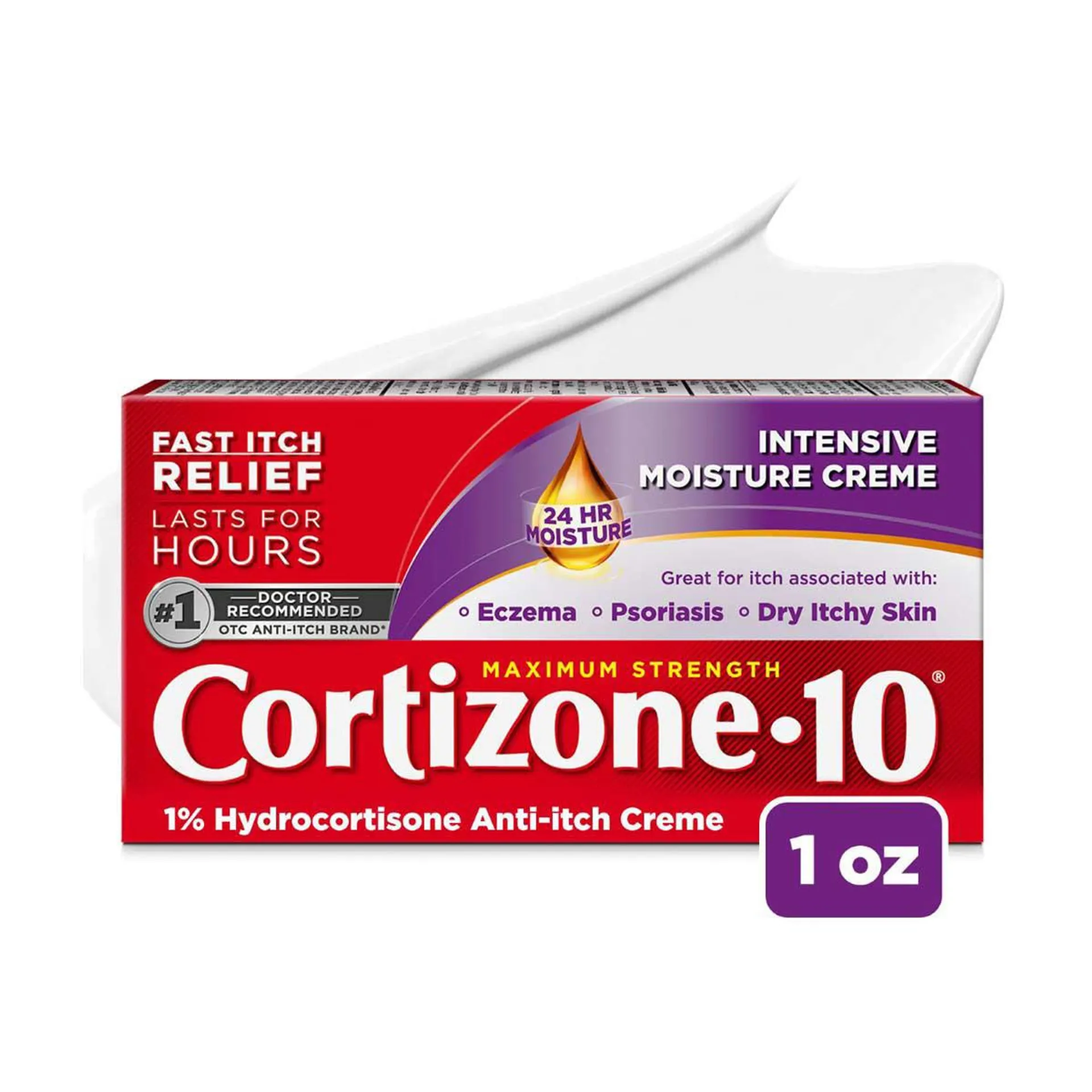 Cortizone 10 Max Strength Intensive Moisture Anti-Itch Cream, 1 Oz.