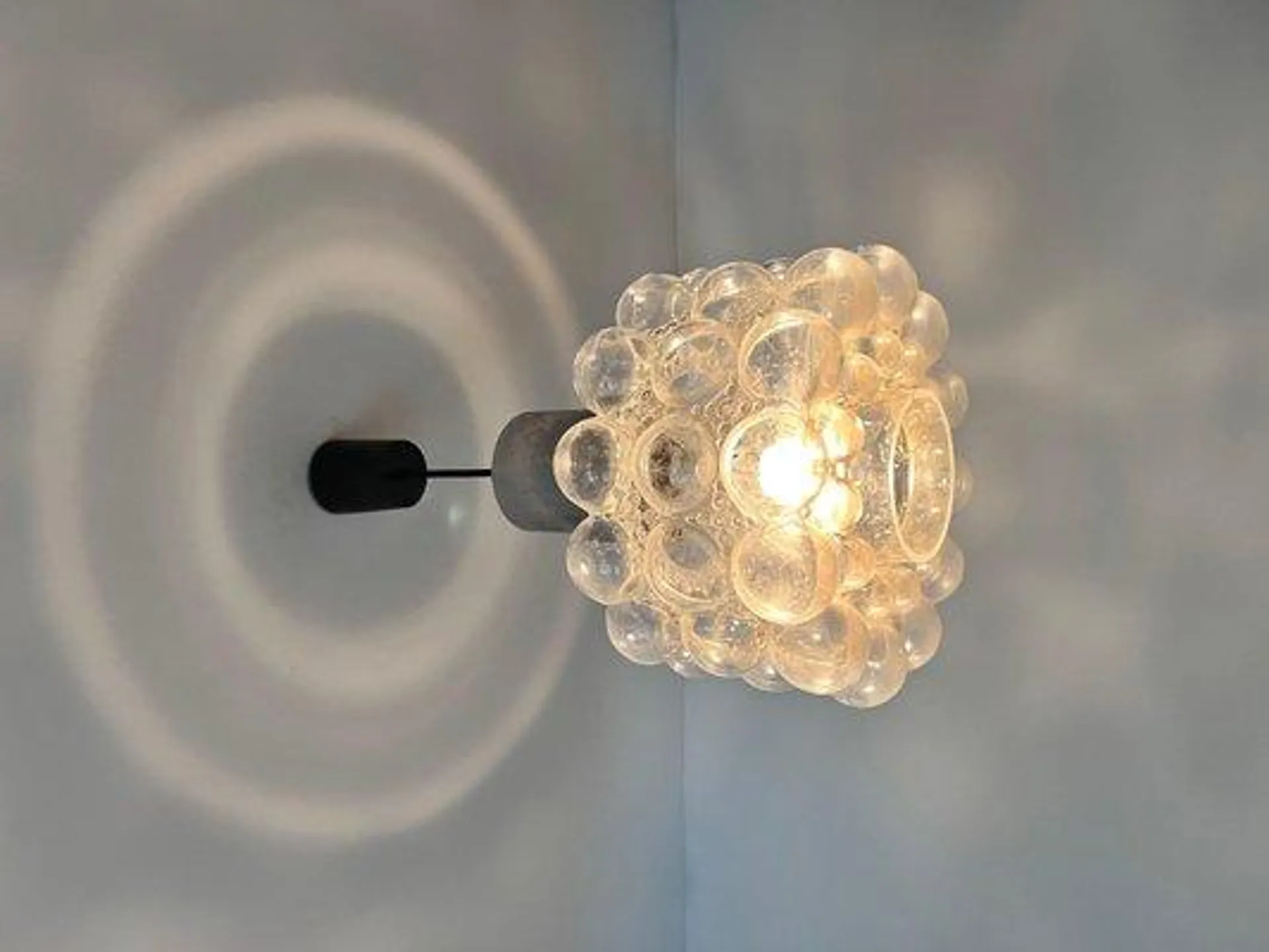 Bubble Glass Pendant Lamp by Helena Tynell for Glashütte Limburg, 1960s