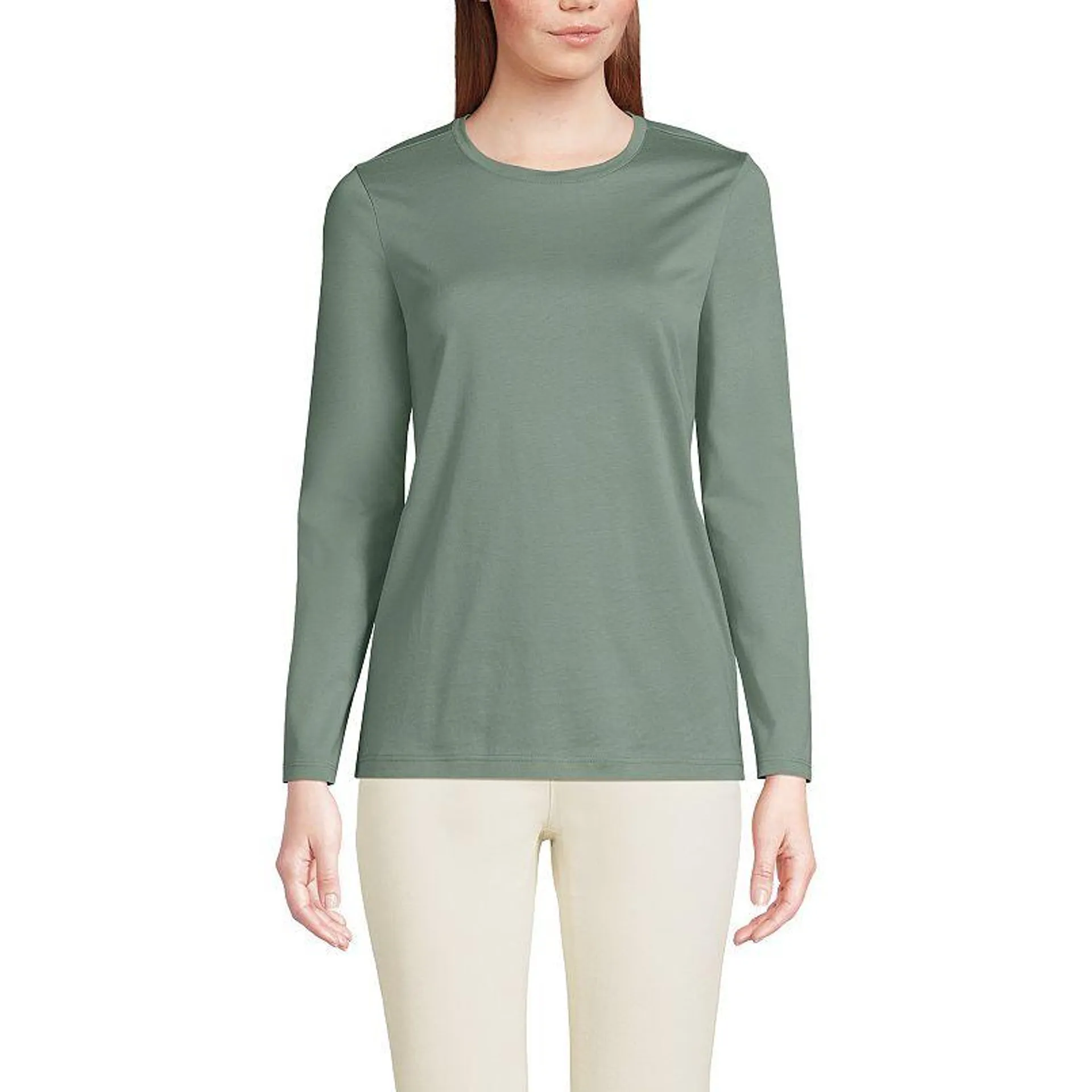 Petite Lands' End Relaxed-Fit Supima Cotton Crewneck Tee