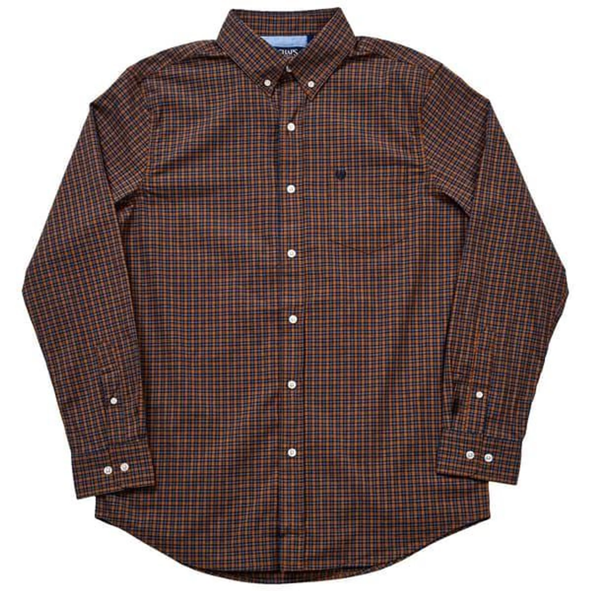 Mens Chaps Long Sleeve Plaid Button Down Shirt - Athletic Gold