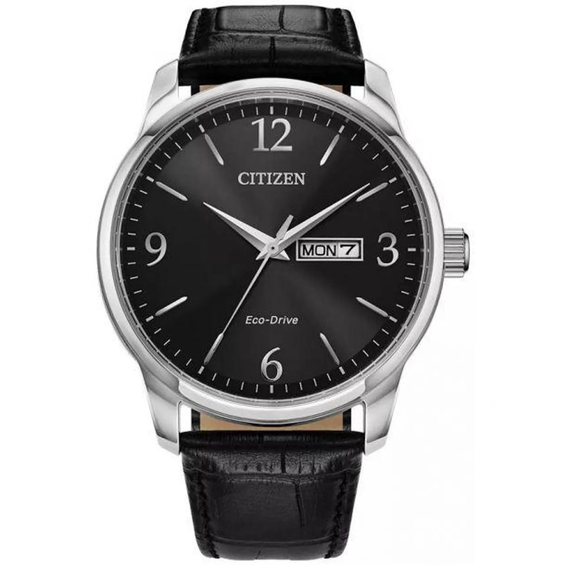 Citizen Men's 42mm Eco-Drive Leather Strap Watch - Black