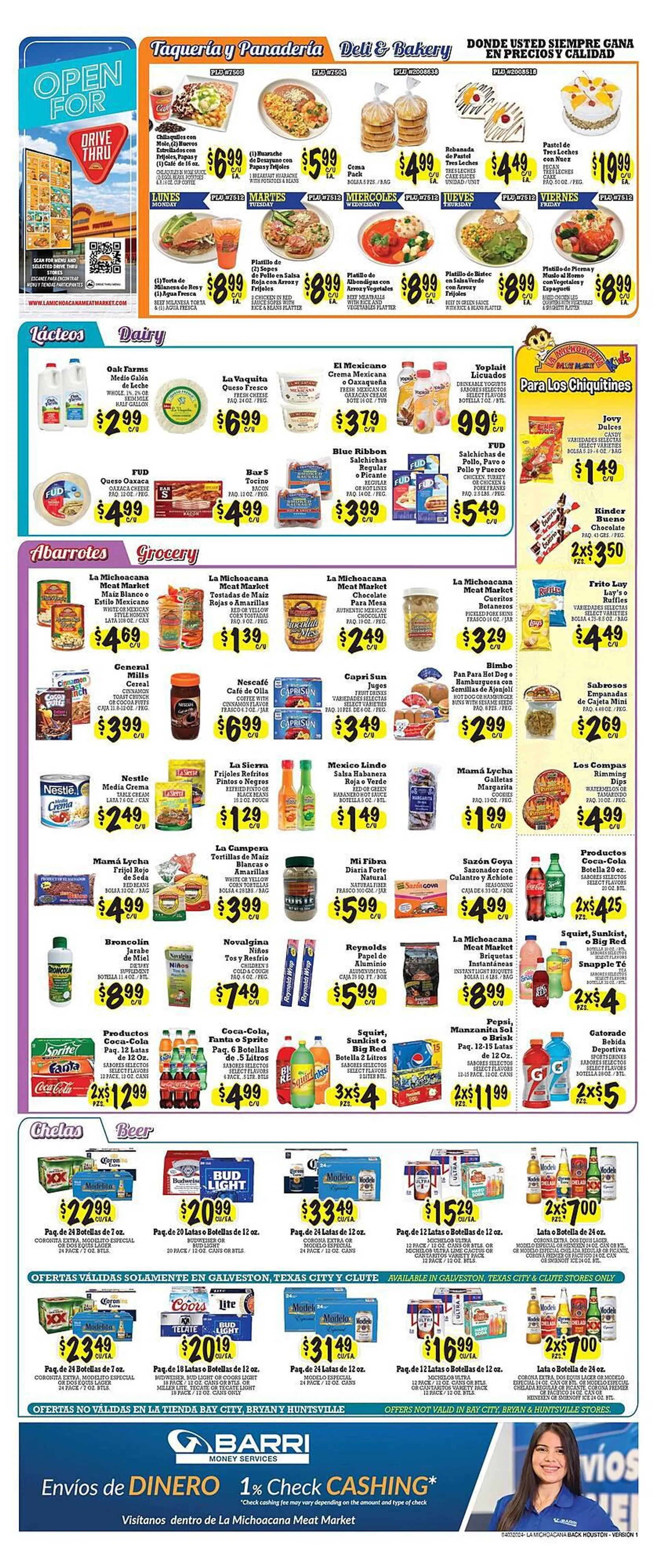 Weekly ad La Michoacana Weekly Ad from April 4 to April 16 2024 - Page 2