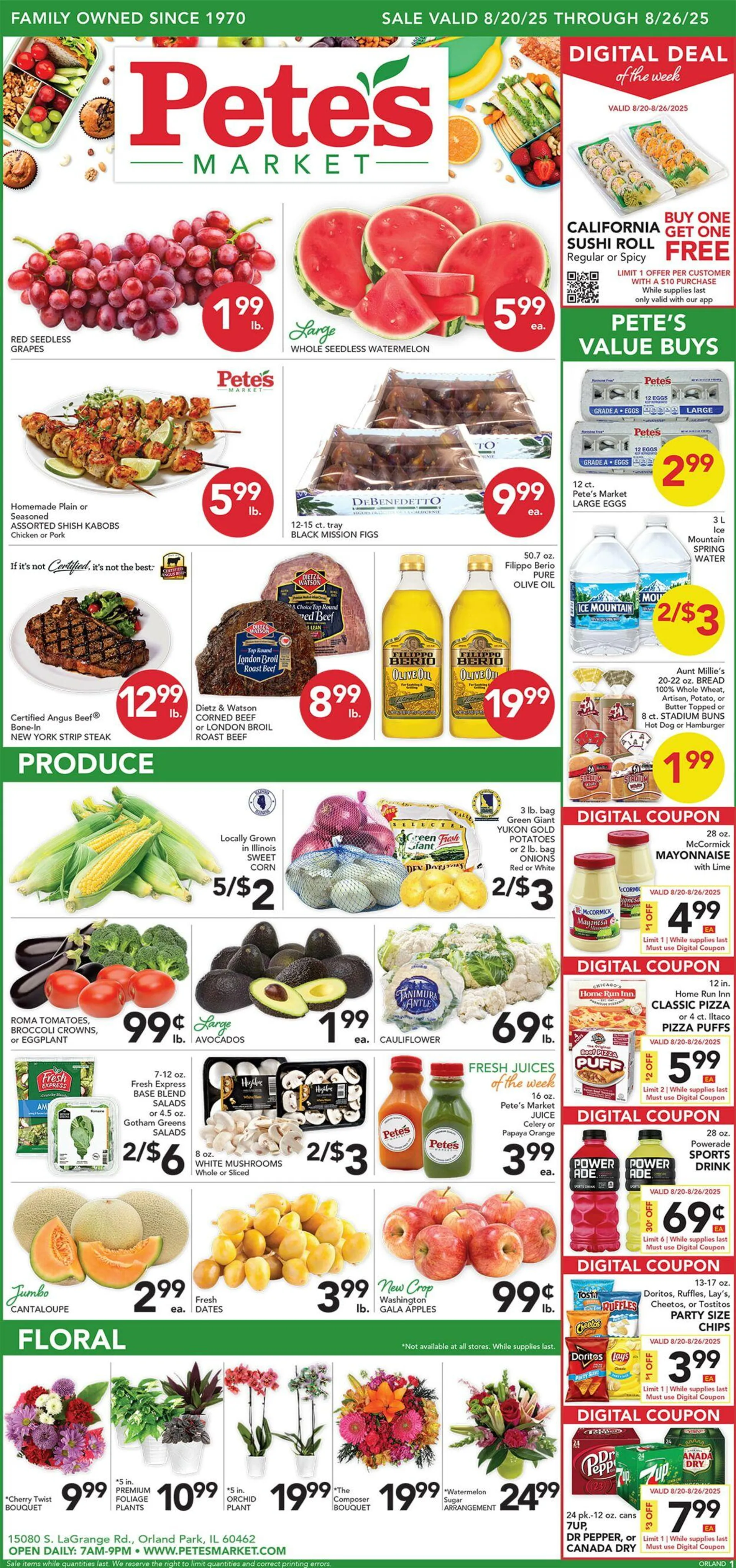 Weekly ad Pete's Fresh Market from August 13 to August 19 2025 - Page 1