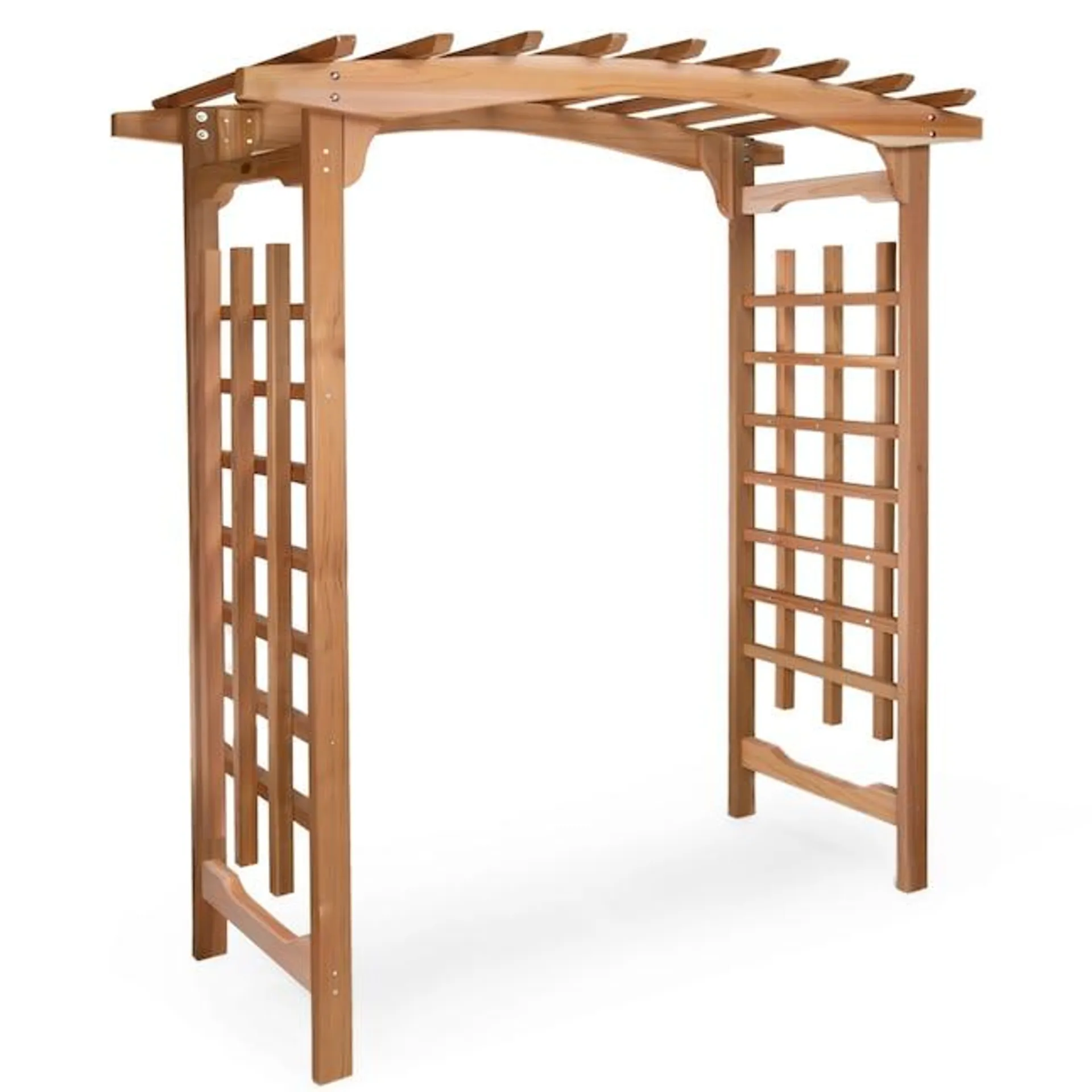 All Things Cedar 5.92-ft W x 7.25-ft H Natural Wood Garden Arbor
