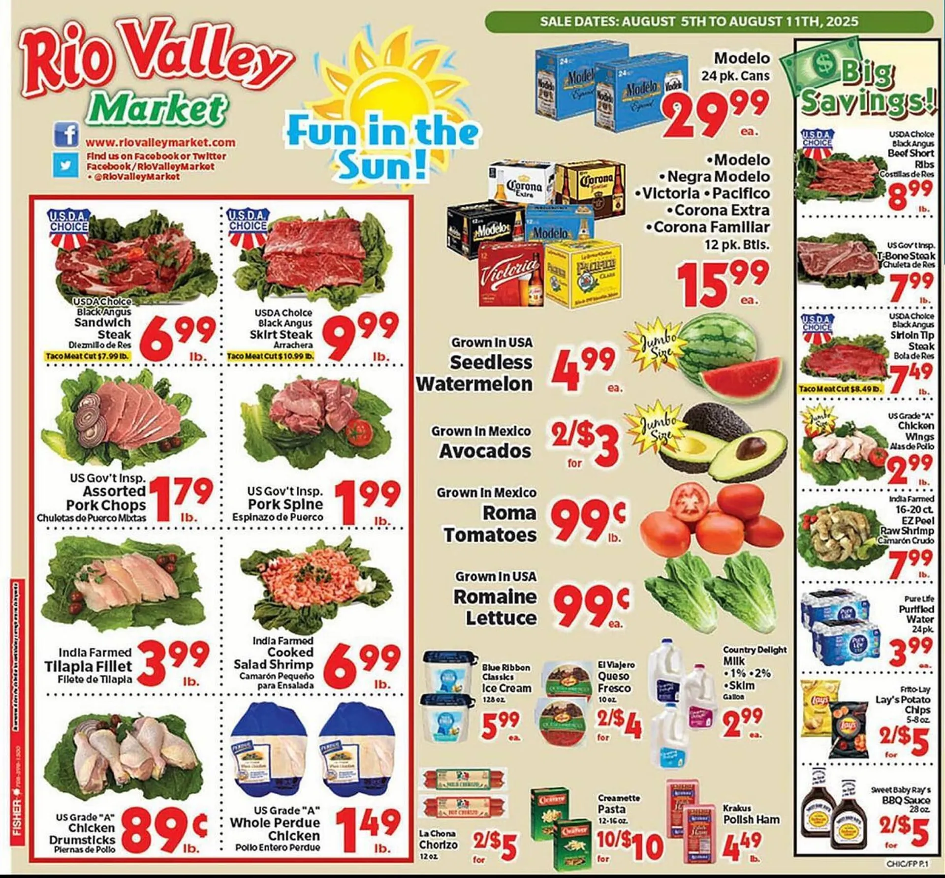 Weekly ad Rio Valley Market Weekly Ad from August 5 to August 11 2025 - Page 1