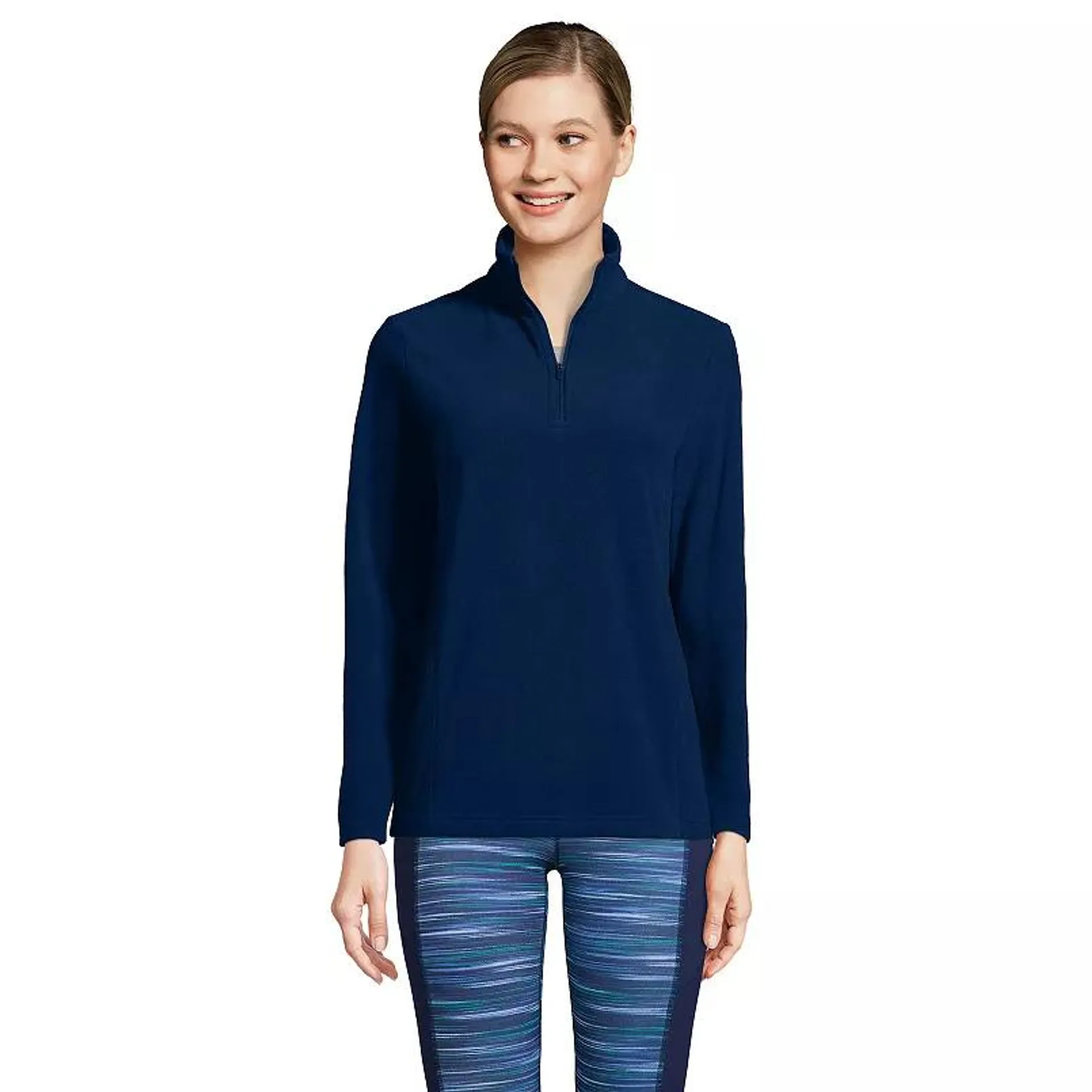 Women's Lands' End Quarter-Zip Fleece Pullover