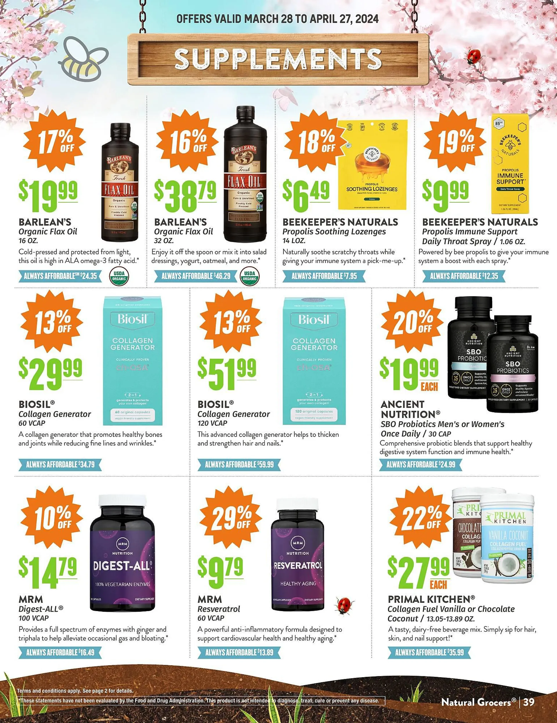 Weekly ad Natural Grocers ad from March 28 to April 27 2024 - Page 39