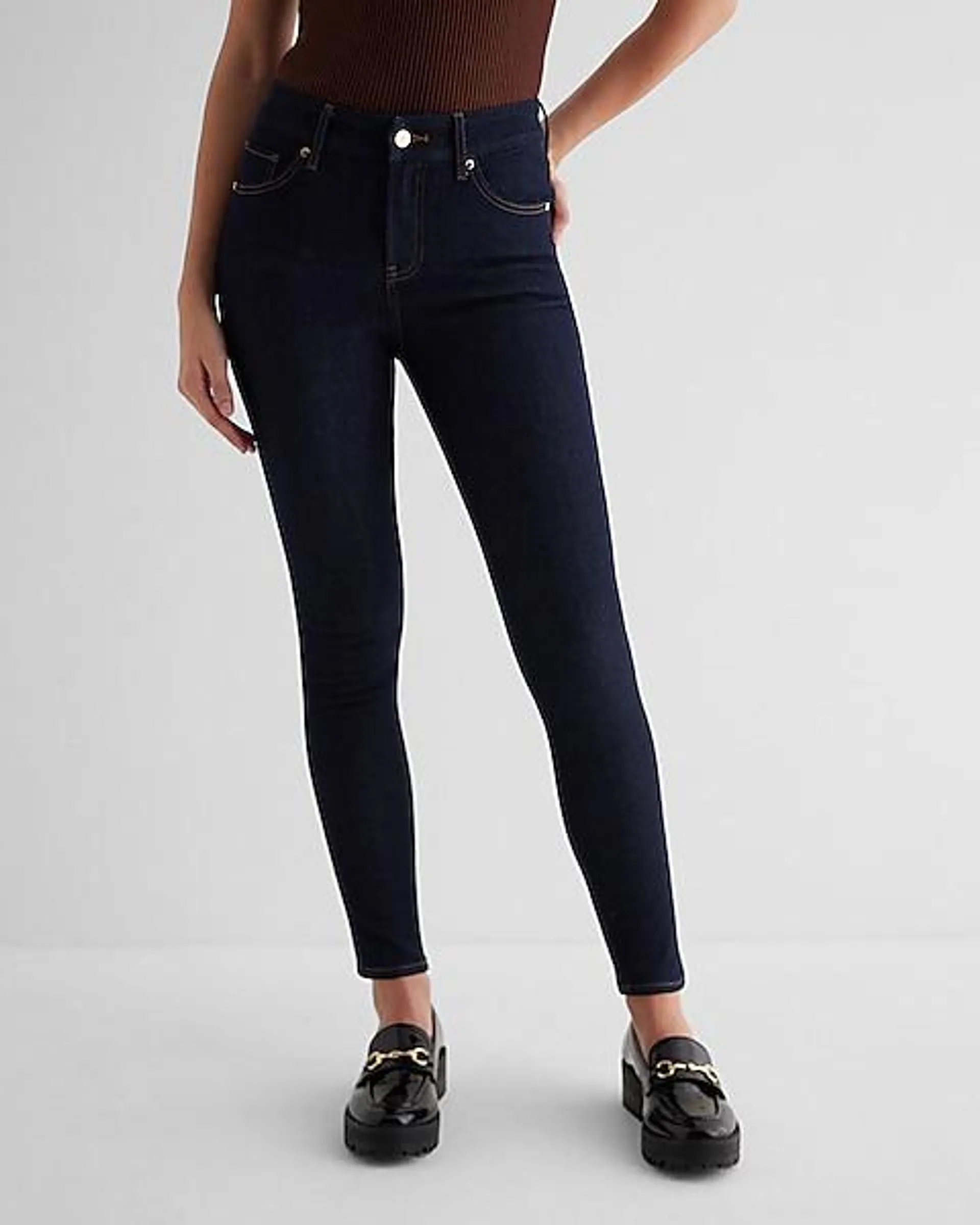 Mid Rise Rinse FlexX Skinny Jeans