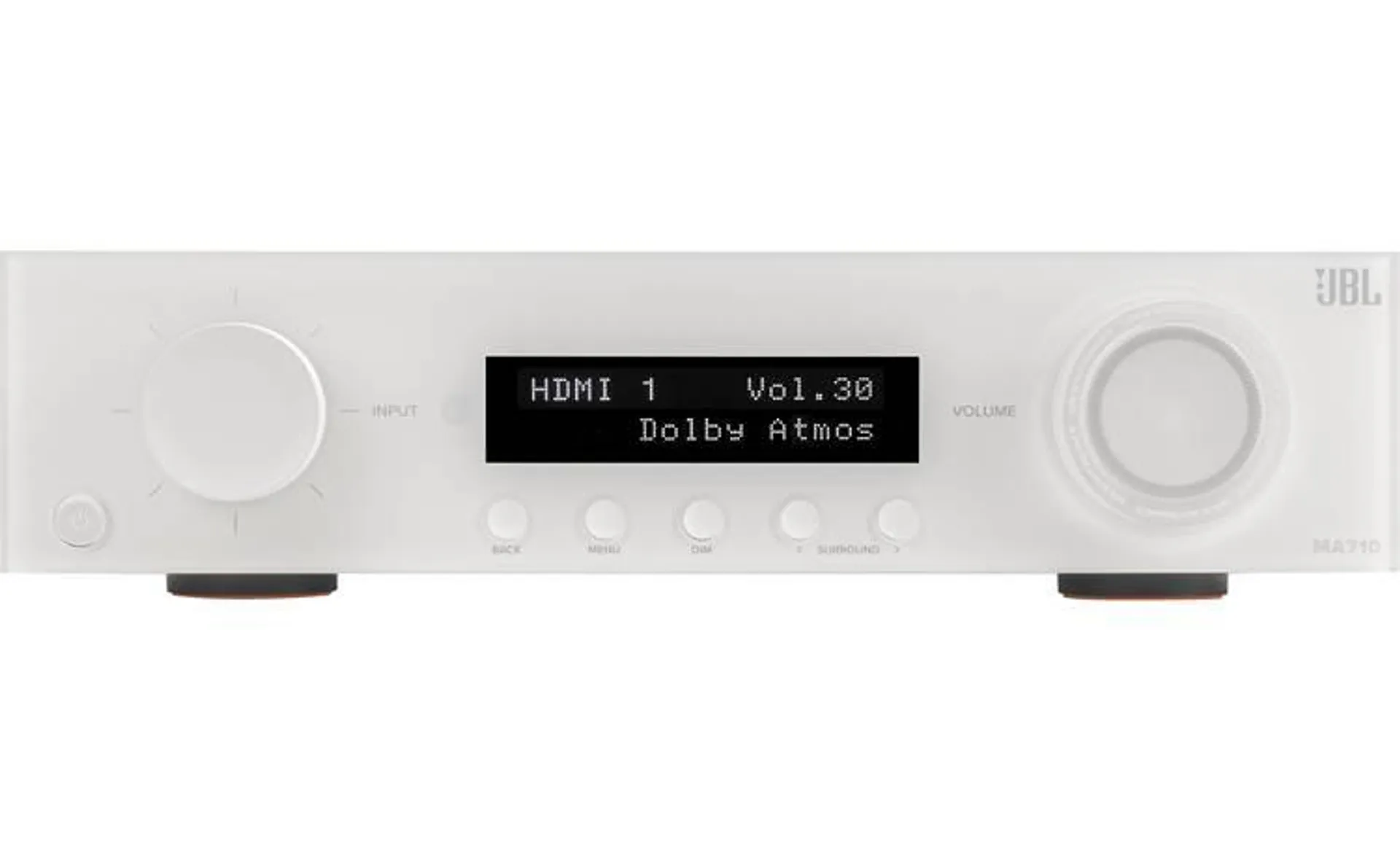 JBL MA710 7.2-channel home theater receiver with Wi-Fi®, Bluetooth®, Apple AirPlay® 2, Google Cast and Dolby Atmos® (White)