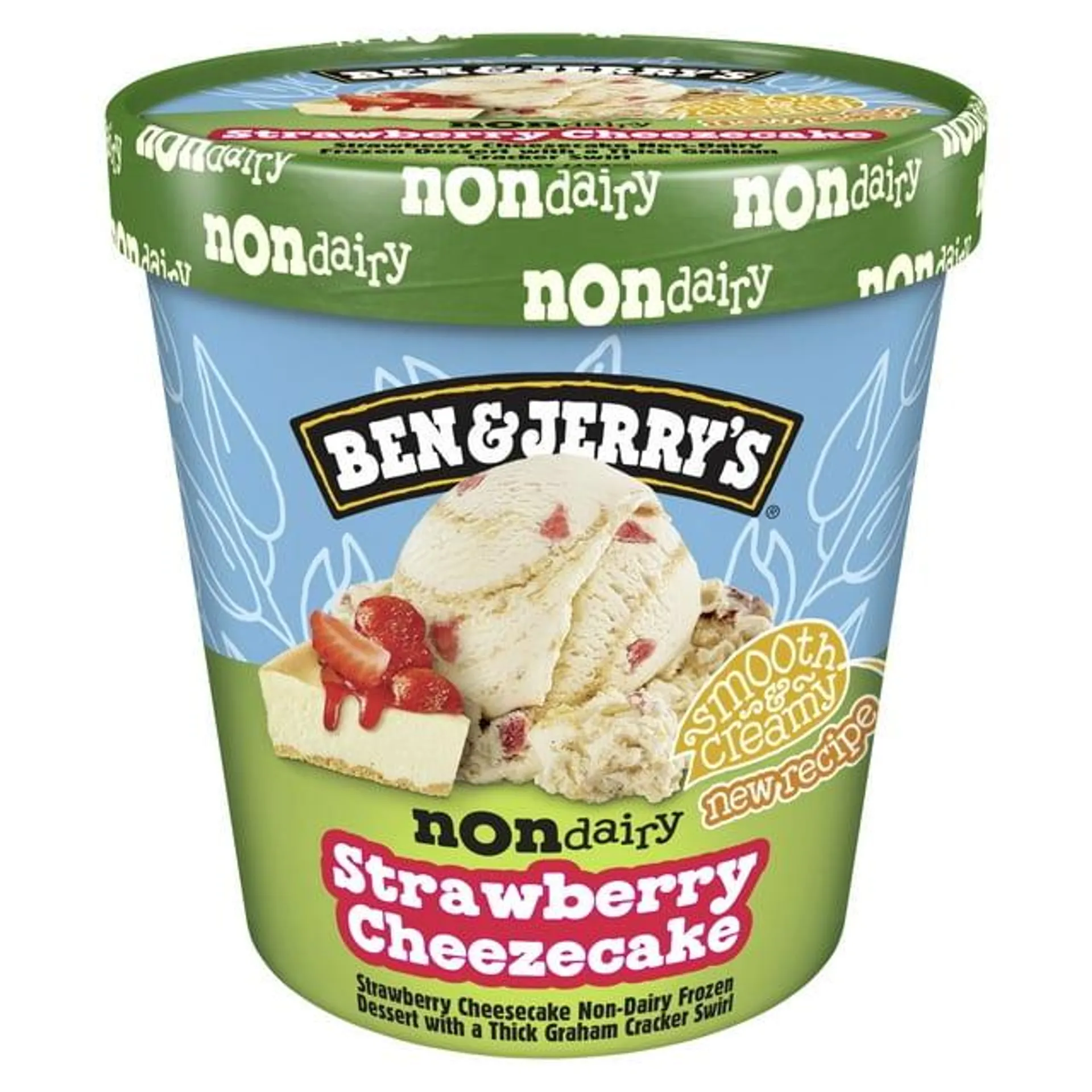 Ben & Jerry's Non-Dairy Oat Milk Frozen Dessert Strawberry Cheezecake Vegan Pint, 1 Pint