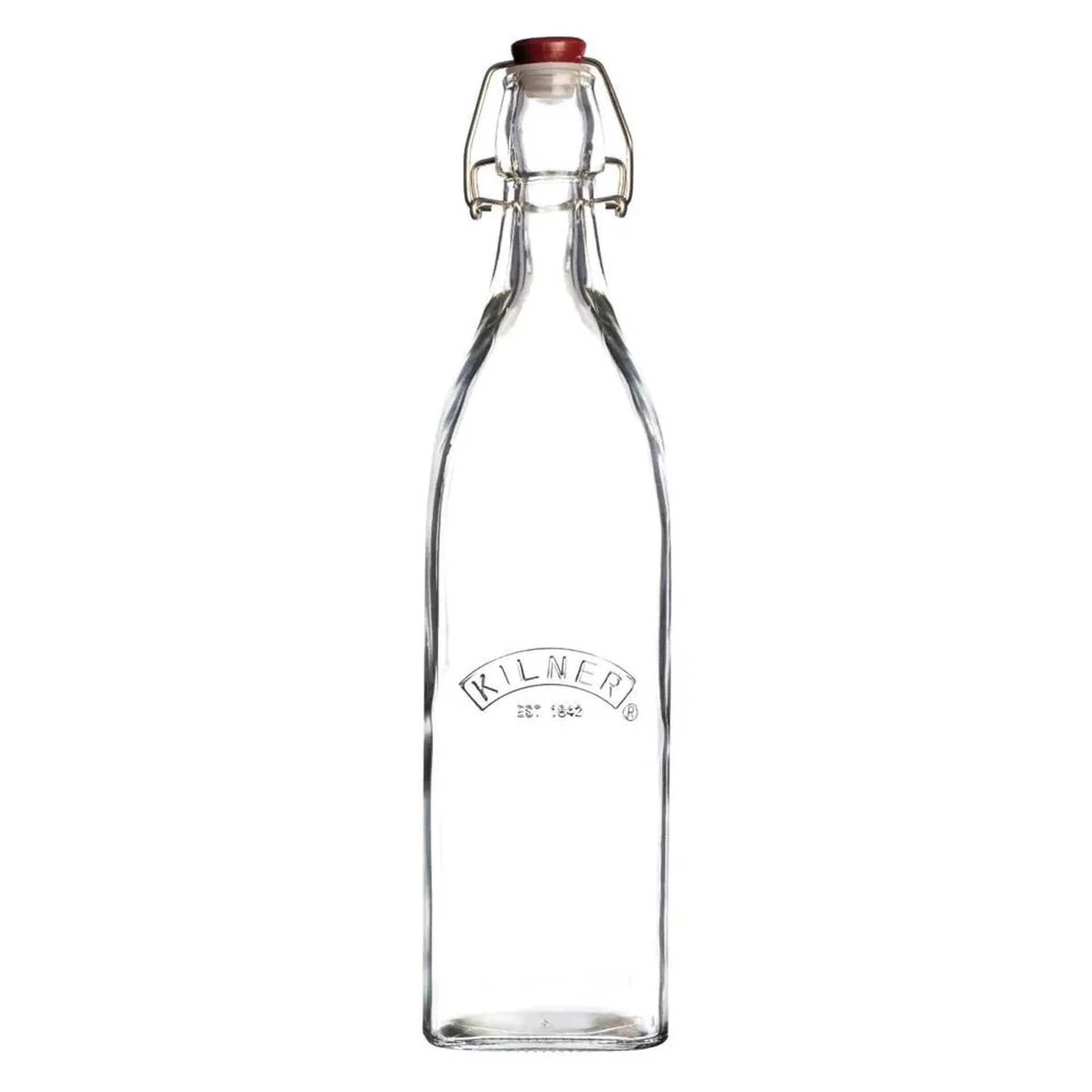 Kilner 34 oz. Swing Top Square Glass Bottle