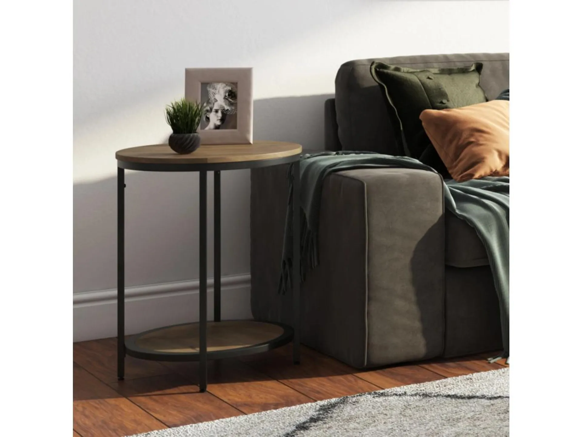 Simpli Home Jenna Round Side Table