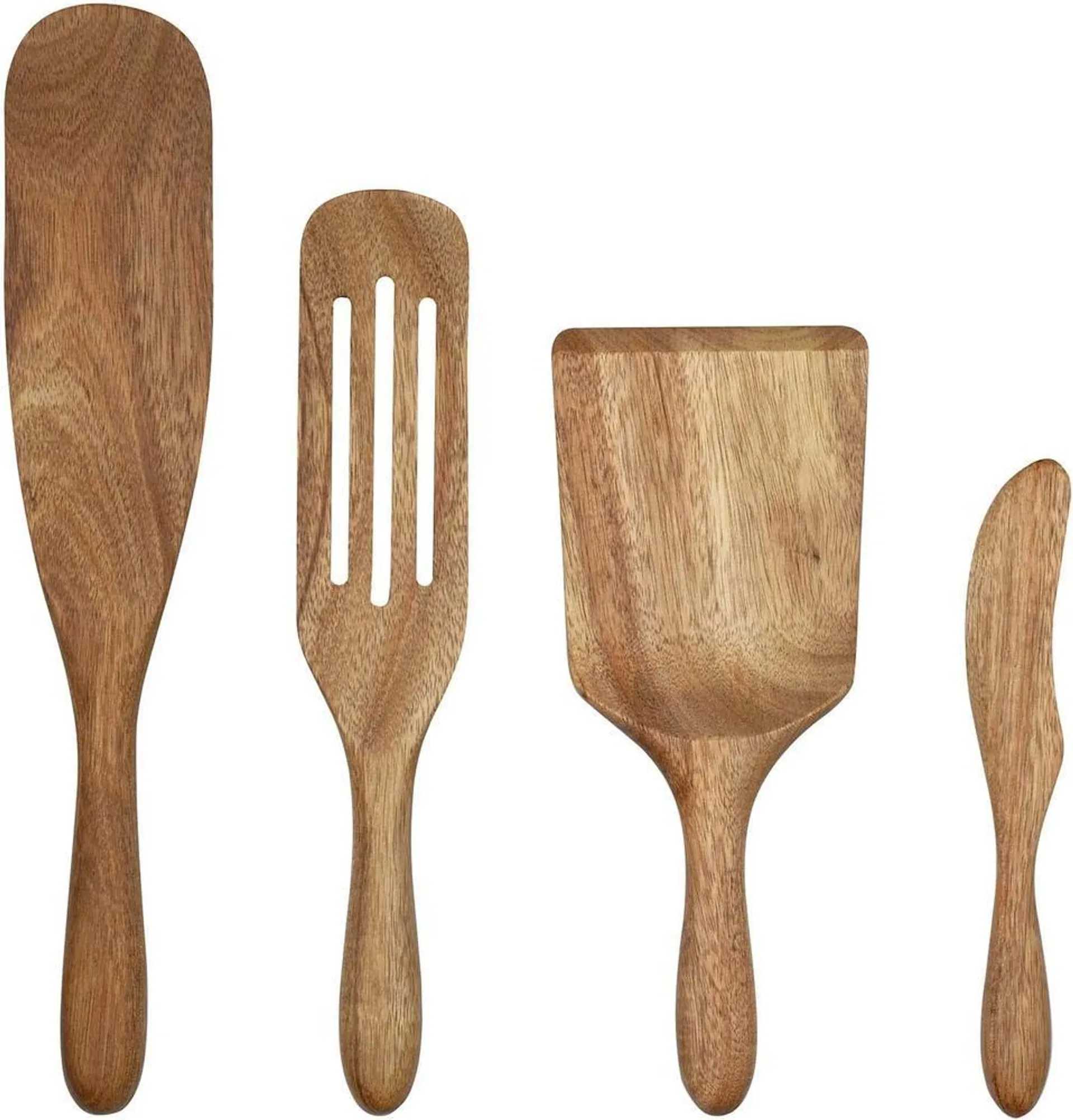 Mad Hungry® 4-Piece Wood Spurtle Set - Natural