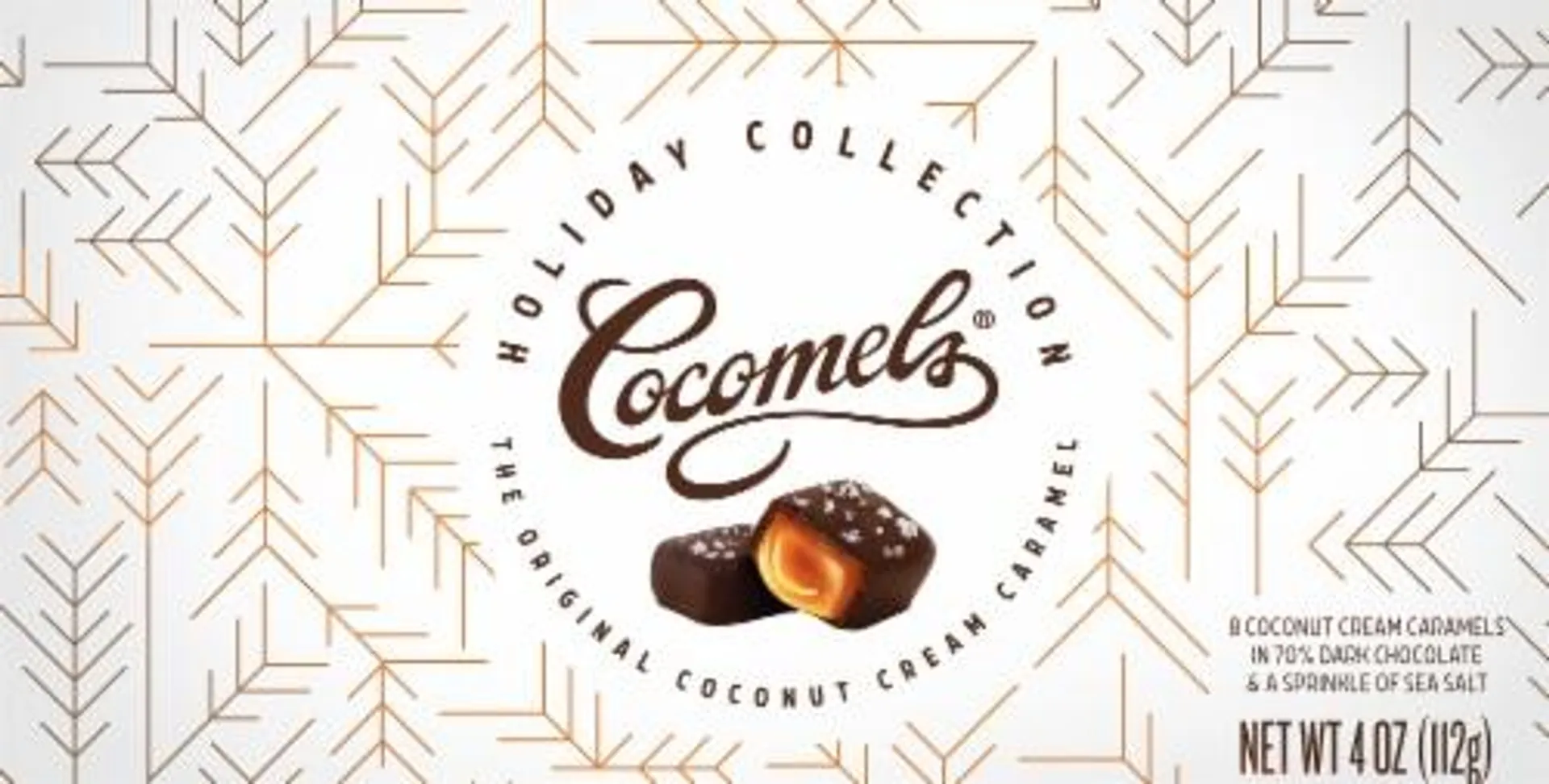 Cocomels® Dark Chocolate & Sea Salt Caramel Squares Holiday Gift Box