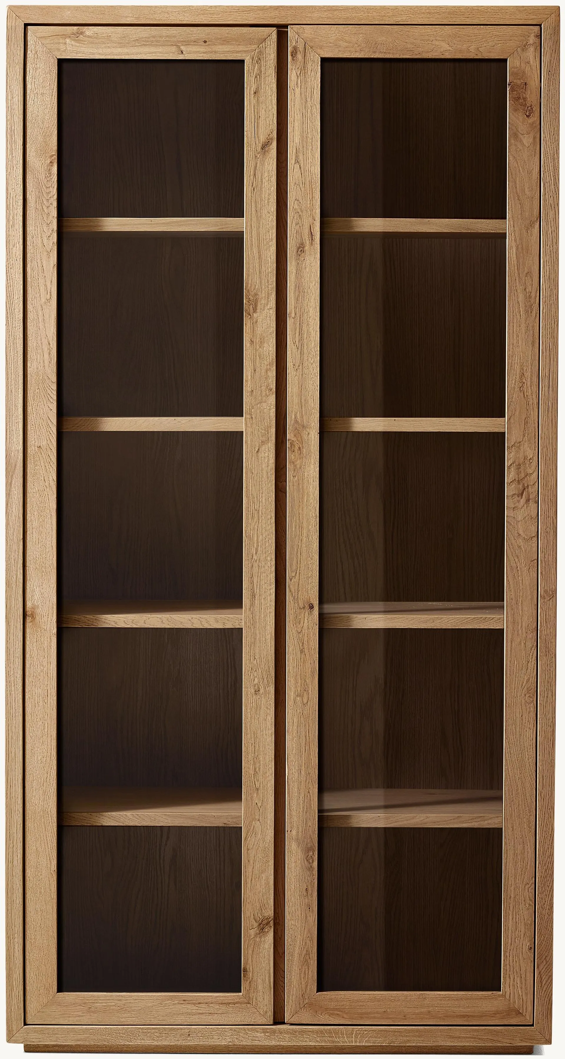 Reclaimed Oak Thin Frame Glass Cabinet