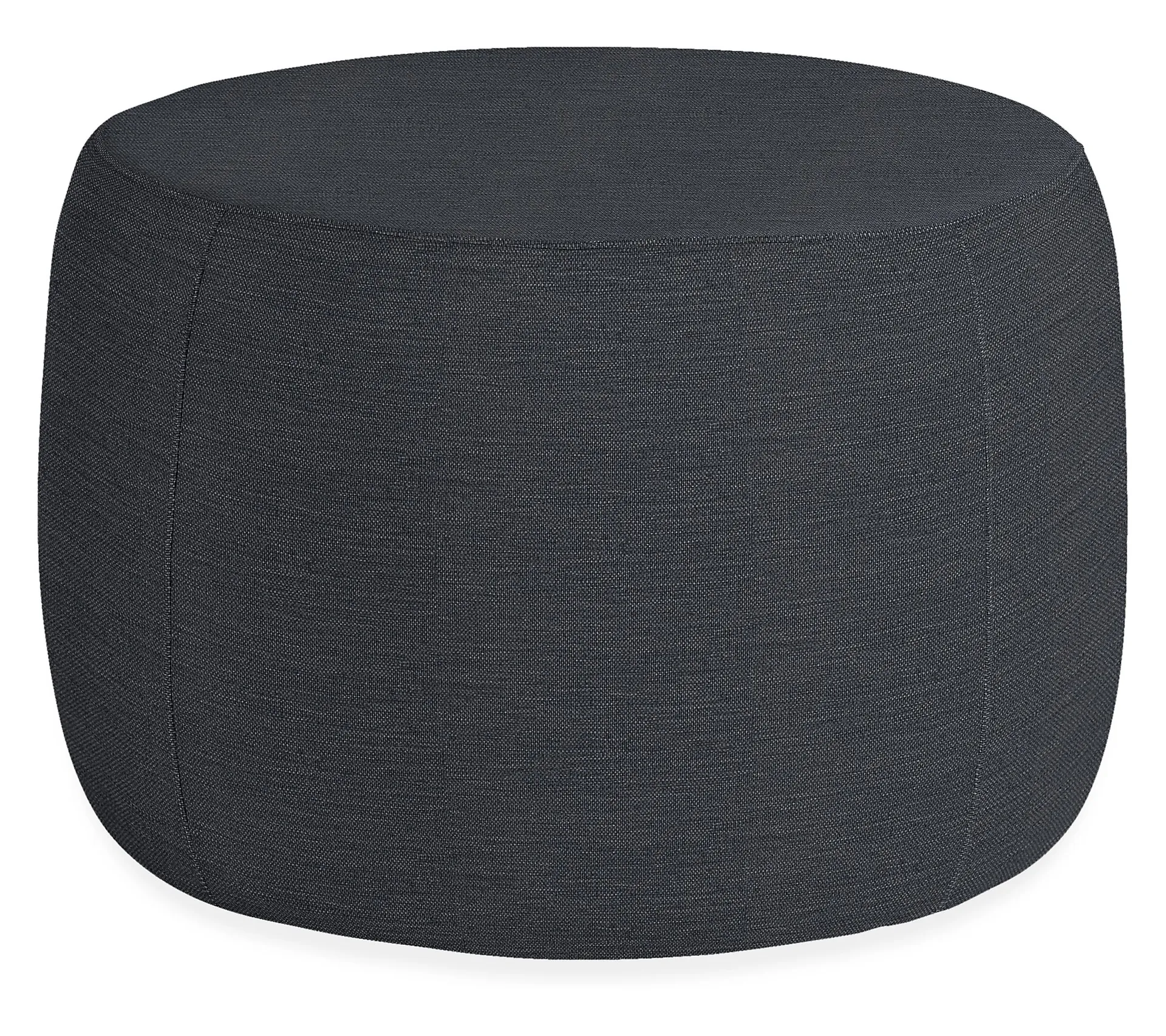 Boyd 20 diam 16h Round Ottoman in Mist Ink