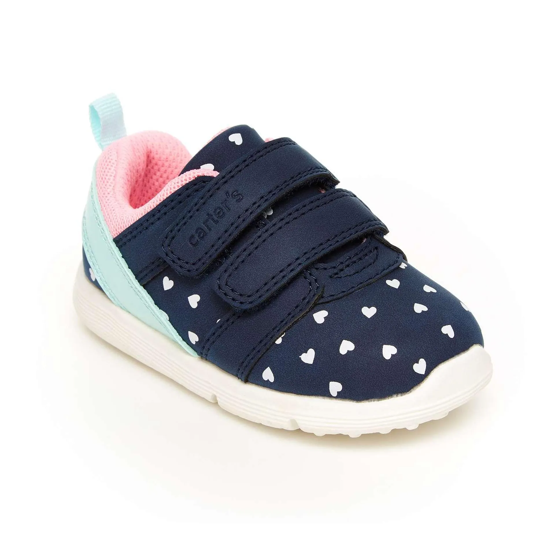 Carter's Relay Sneaker in Navy Hearts