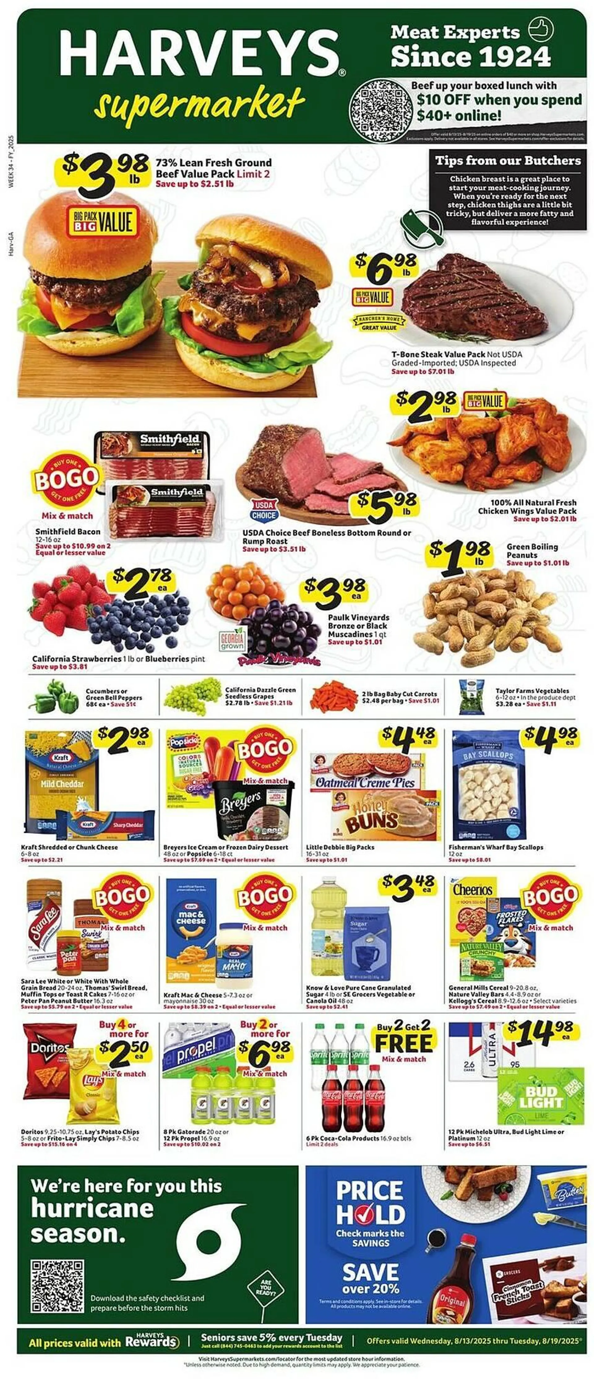 Weekly ad Harveys Supermarkets Weekly Ad from August 13 to August 19 2025 - Page 1