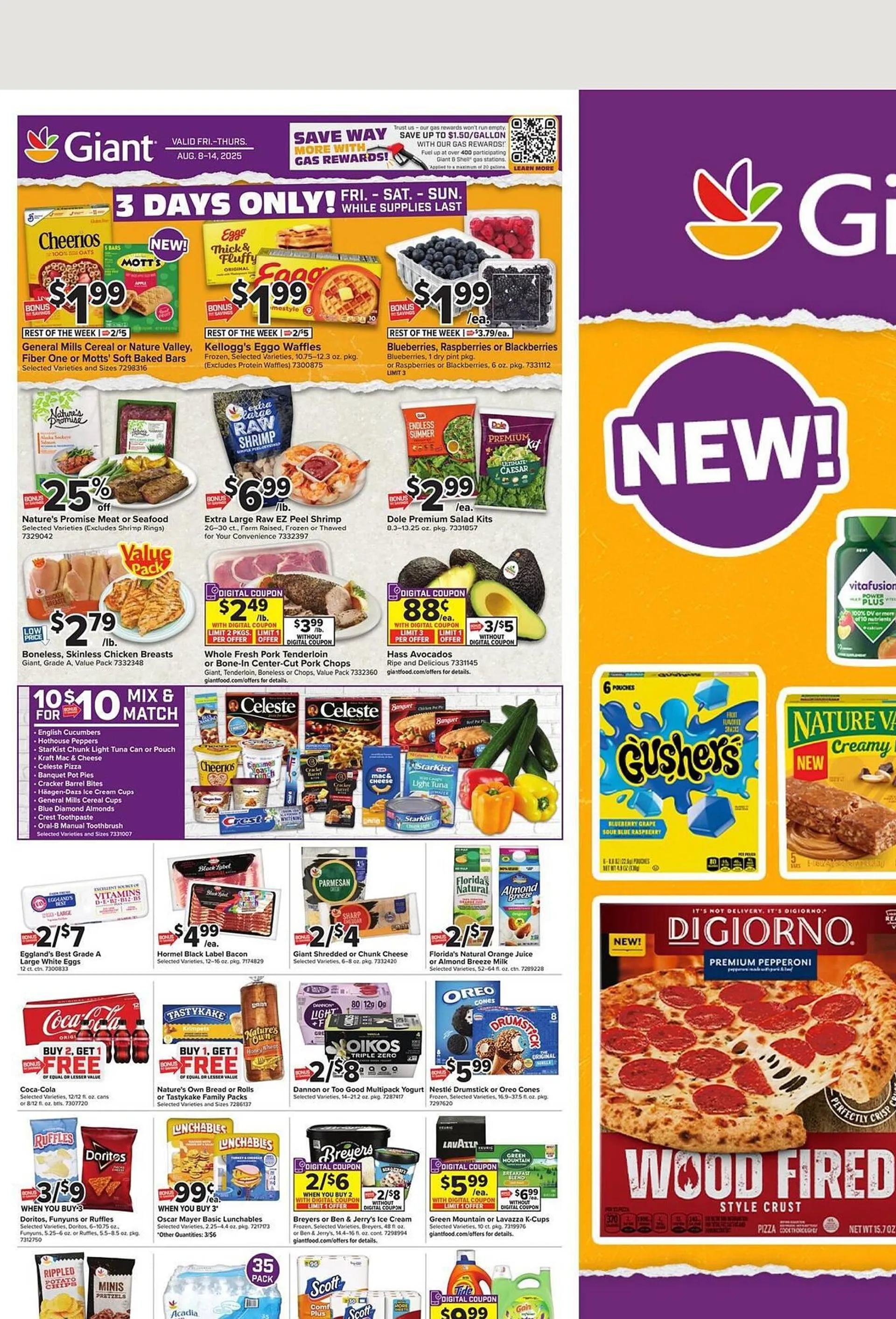 Weekly ad Giant Food Weekly Ad from August 8 to August 14 2025 - Page 1