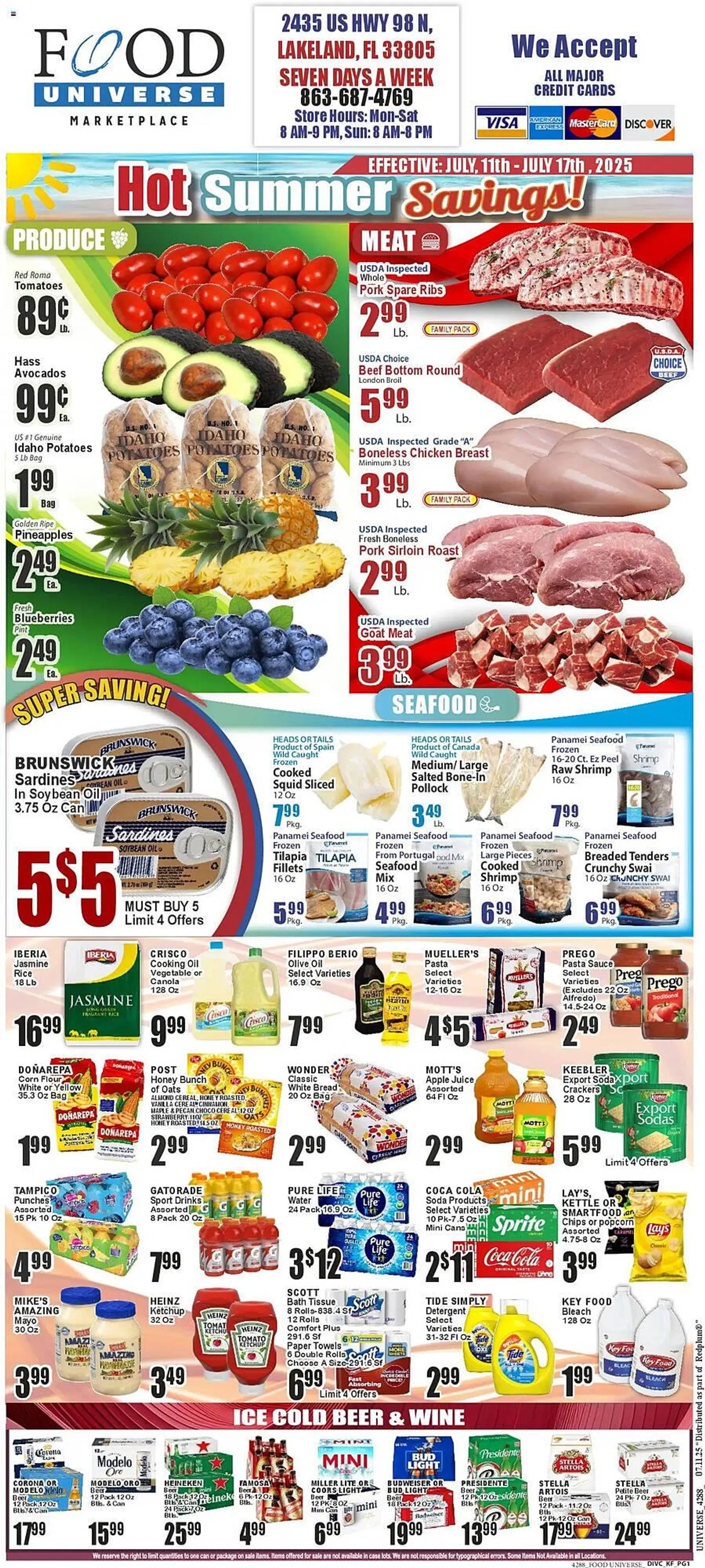 Weekly ad Food Universe Weekly Ad from July 11 to July 17 2025 - Page 1