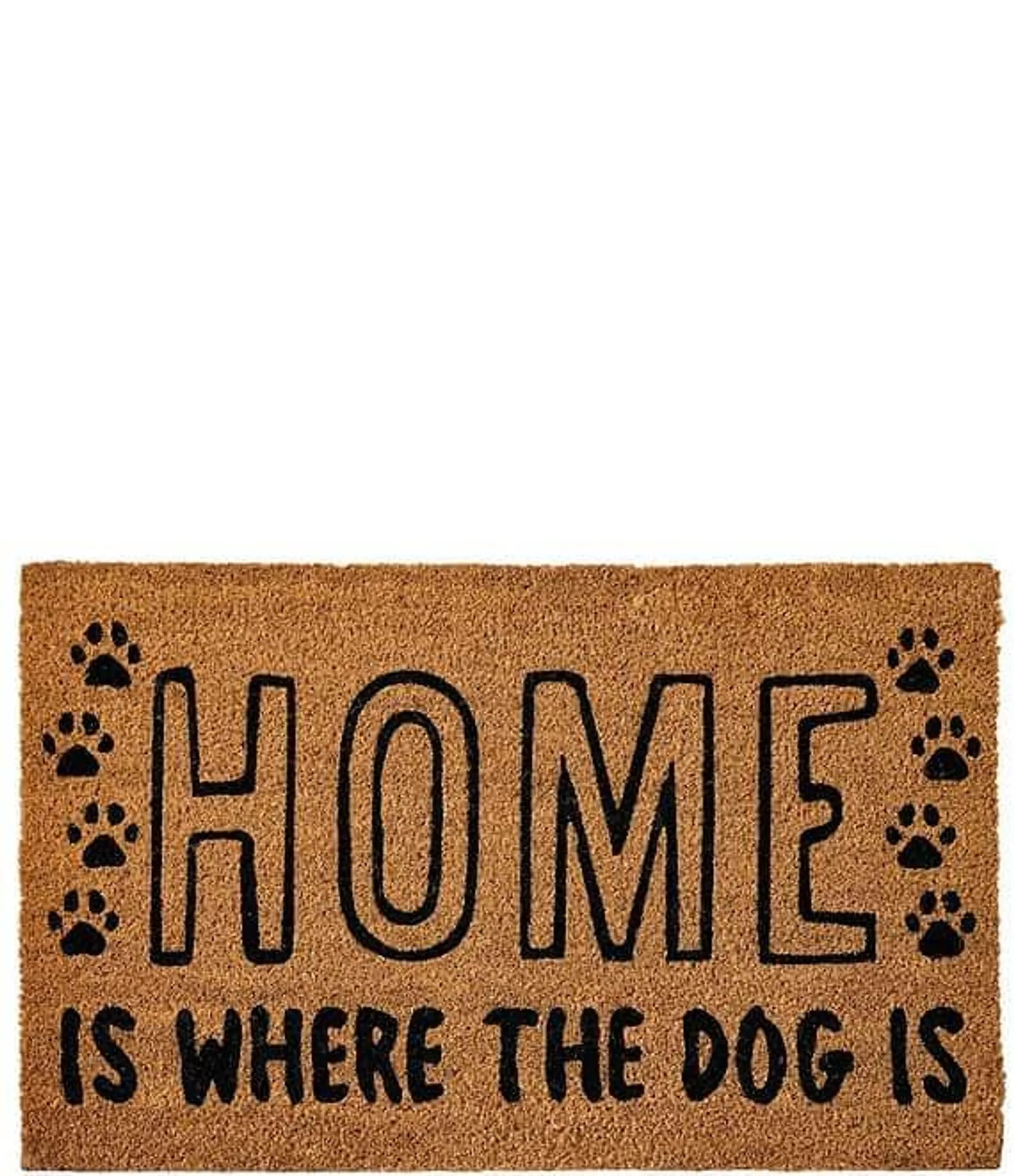 Home Is Where The Dog Is Coir Door Mat