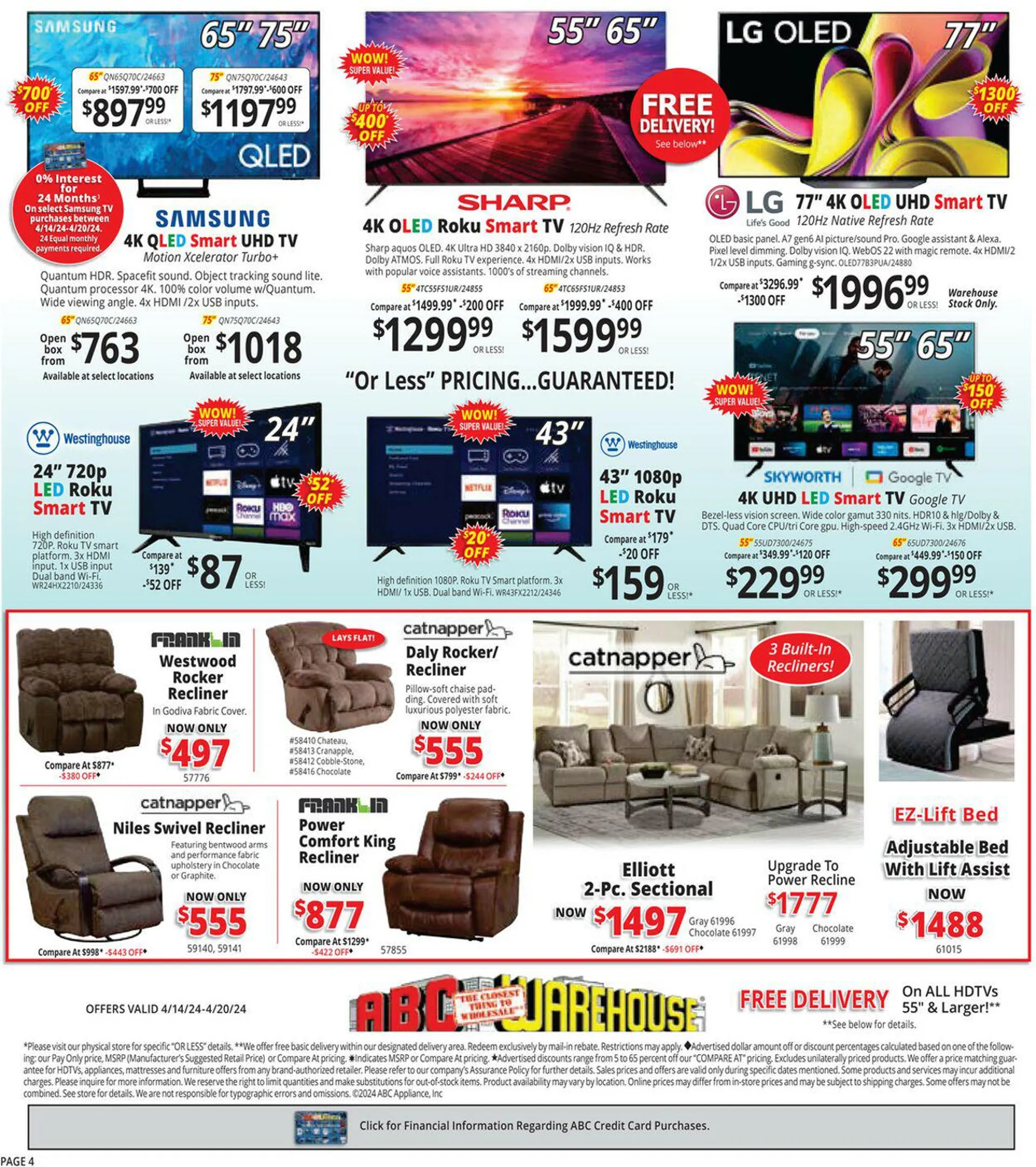 Weekly ad ABC Warehouse Current weekly ad from April 14 to April 20 2024 - Page 4
