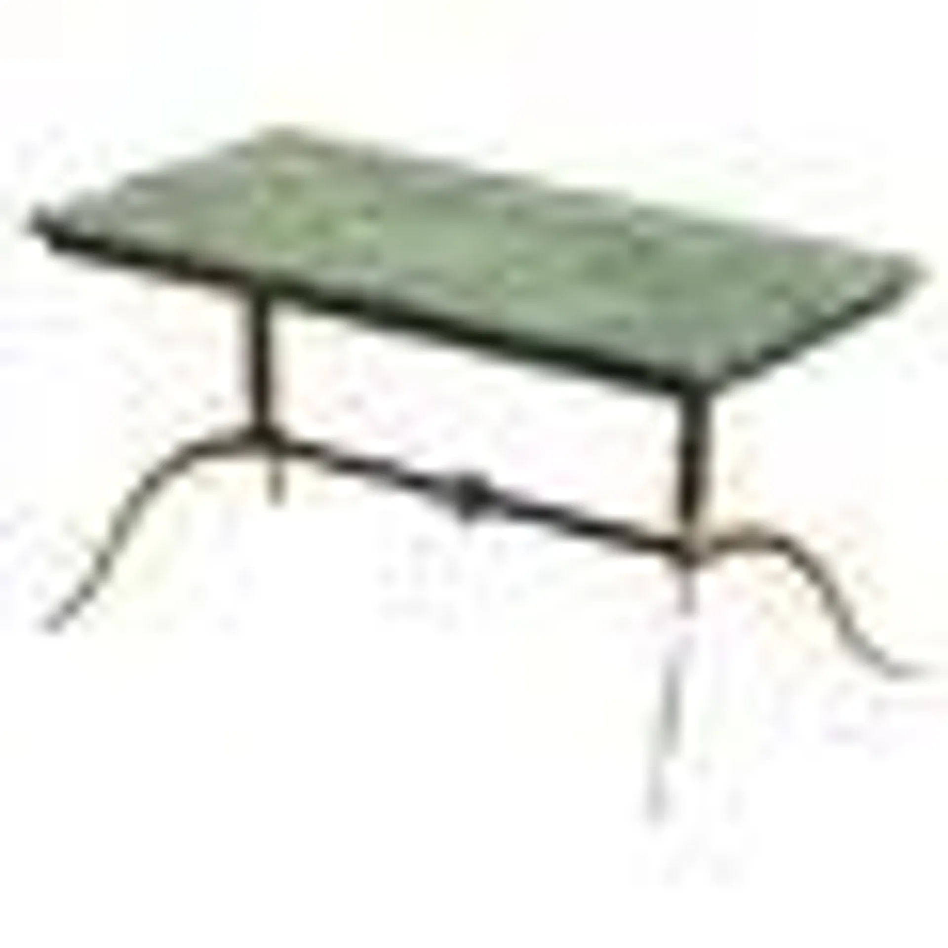 Vintage Green Marble and Brass Coffee Table, 1970s