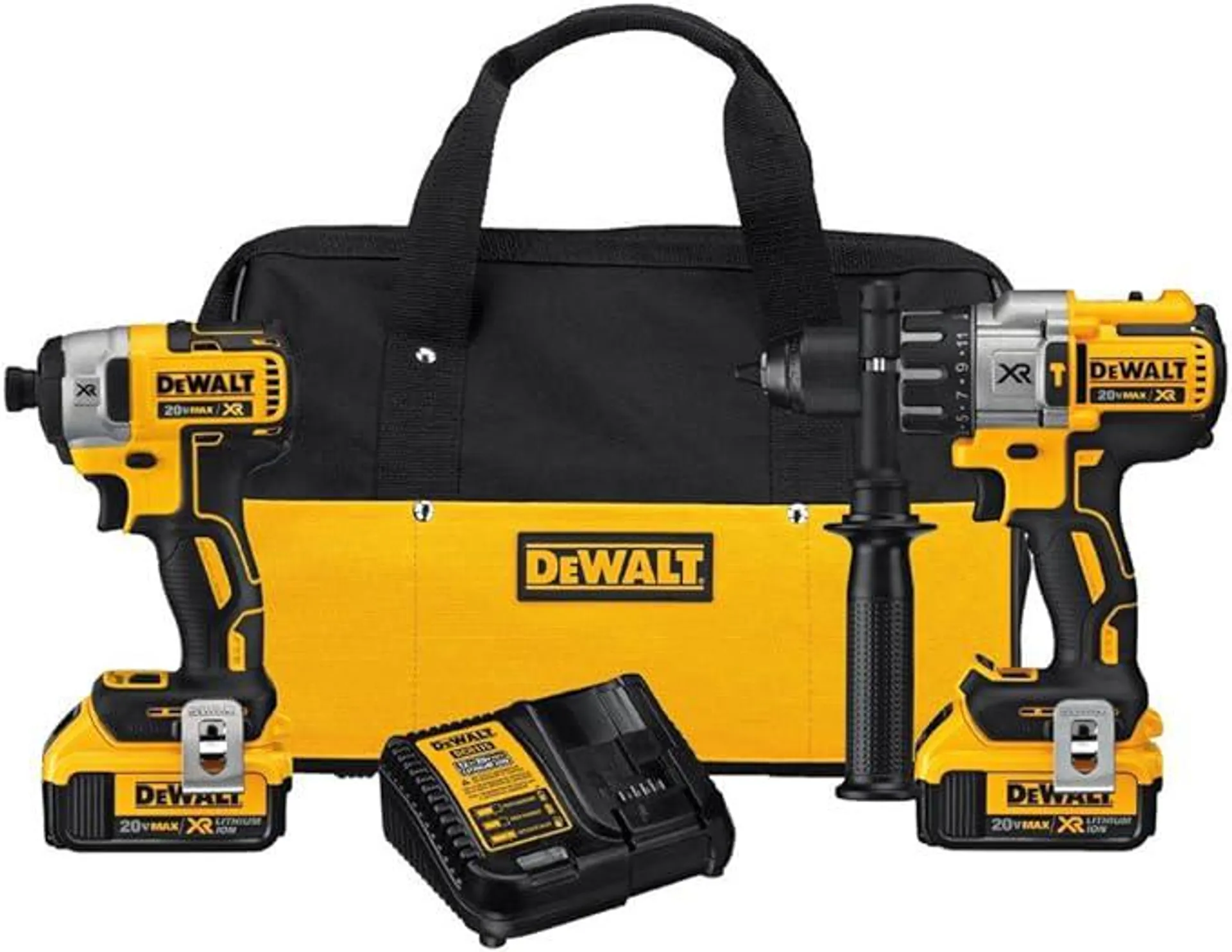 DEWALT FLEXVOLT ADVANTAGE 20V MAX* Combo Kit with Hammer Drill & Impact Driver, 5.0-Ah, 2-Tool (DCK2100P2)