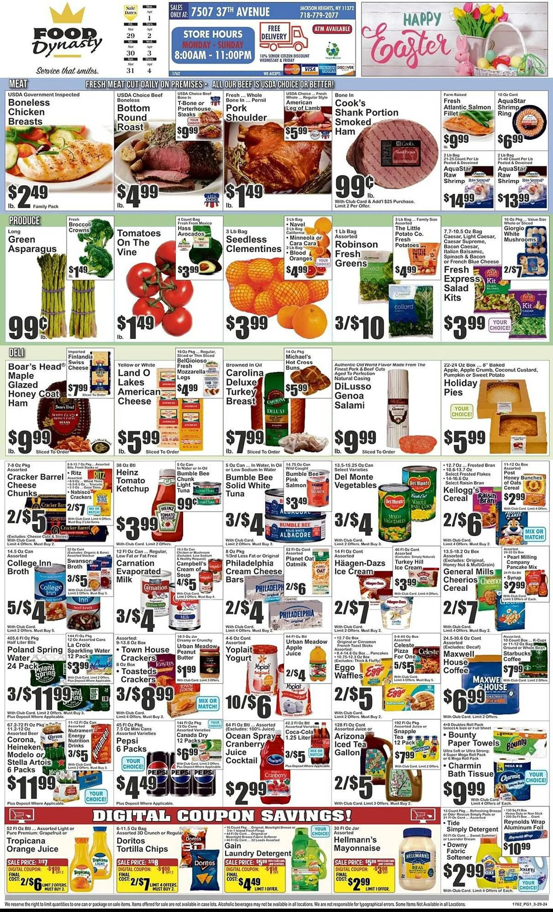 Weekly ad Almonte's Food Dynasty Marketplace Weekly Ad from March 29 to April 4 2024 - Page 1