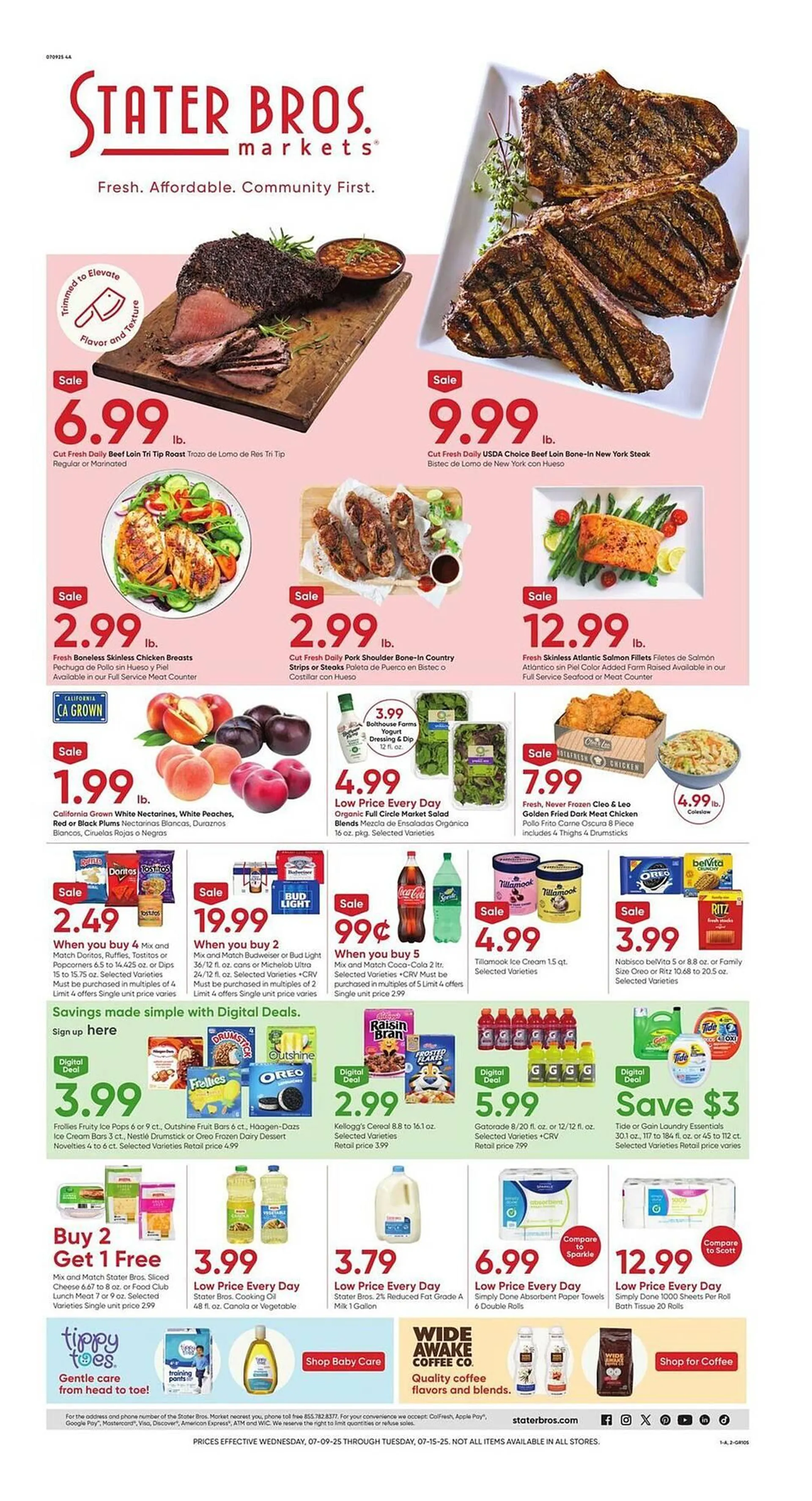 Weekly ad Stater Bros Weekly Ad from July 9 to July 15 2025 - Page 1