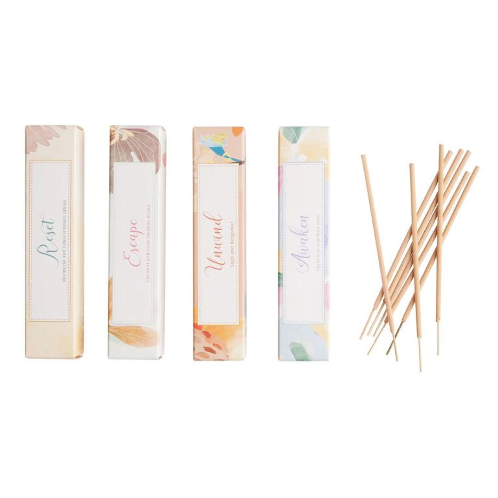 Escape, Reset, Awaken and Unwind Incense Sticks 160 Count