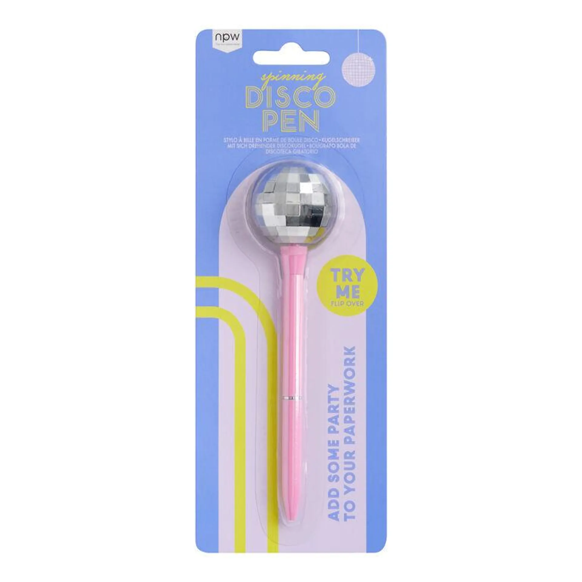 Pink Metallic Spinning Disco Pen